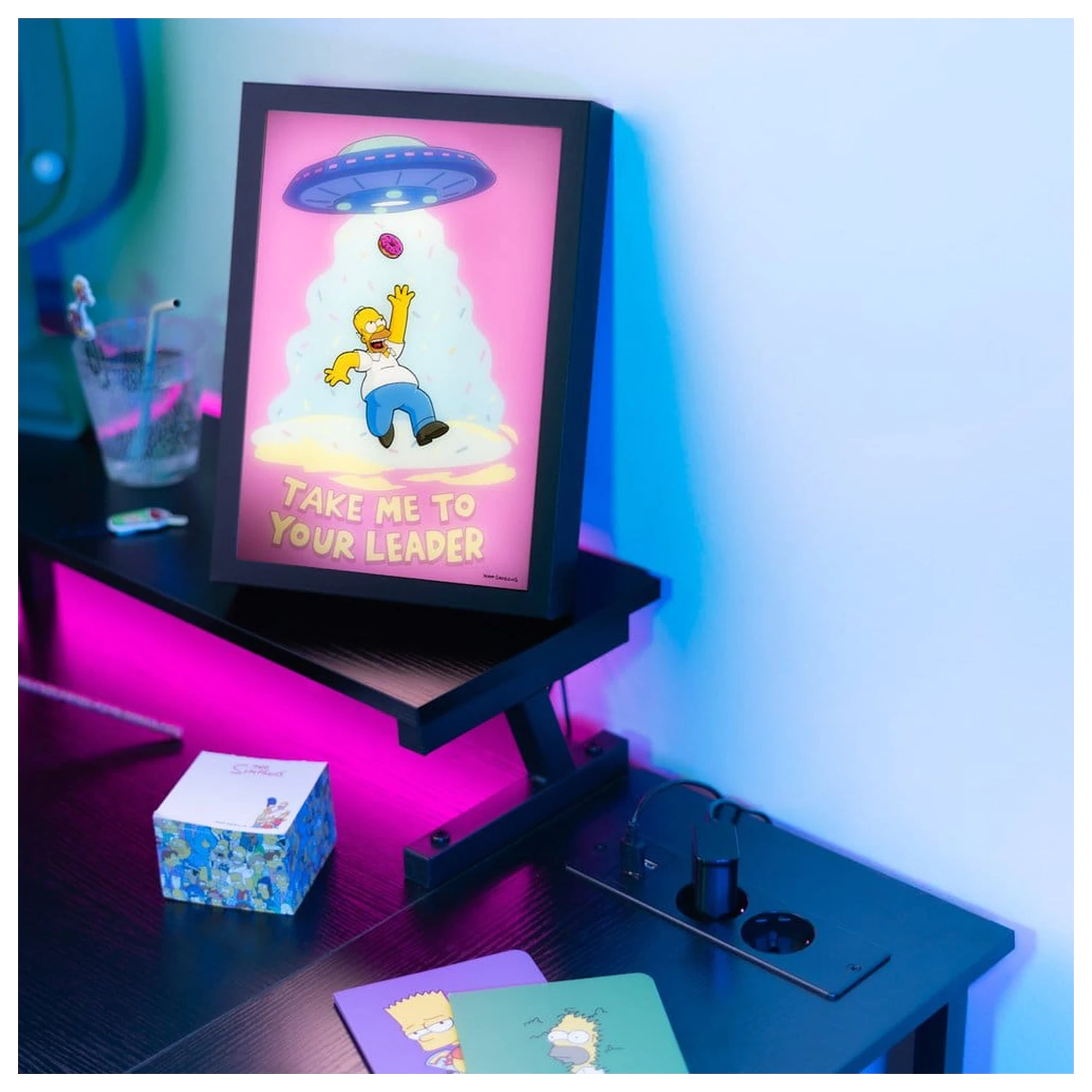 The Simpsons Uokvirjen LED Plakat 20 x 28 cm fotografija izdelka