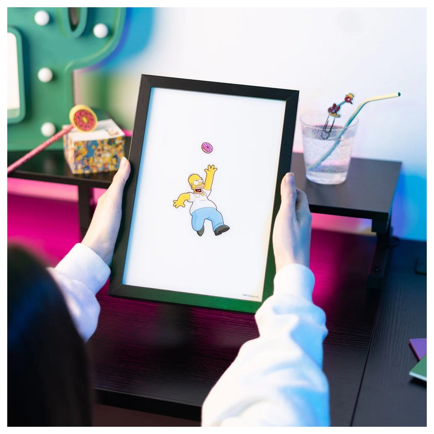 The Simpsons Uokvirjen LED Plakat 20 x 28 cm fotografija izdelka