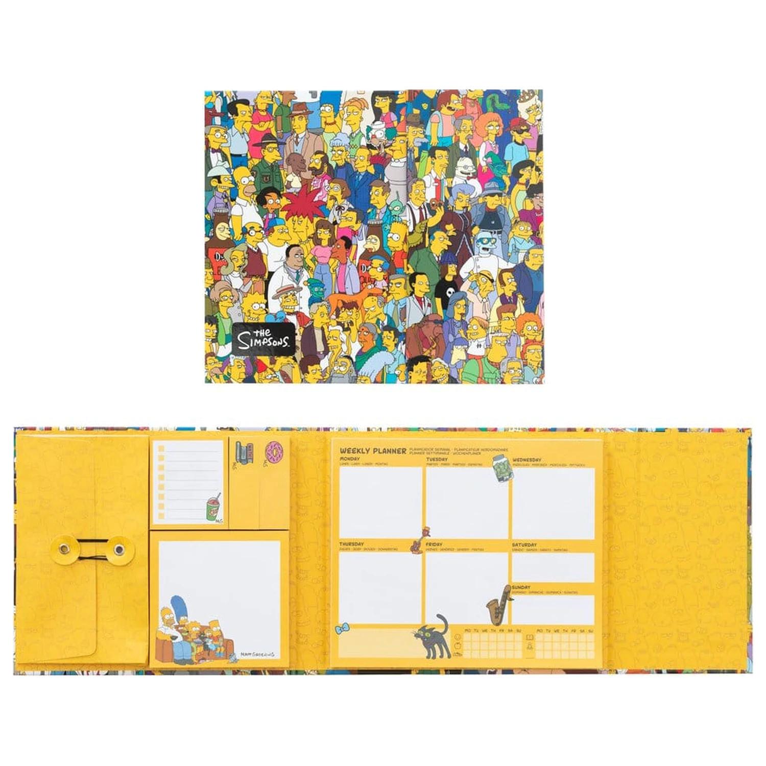 The Simpsons tedenski planer z listki za beležke 19 x 17 cm fotografija izdelka