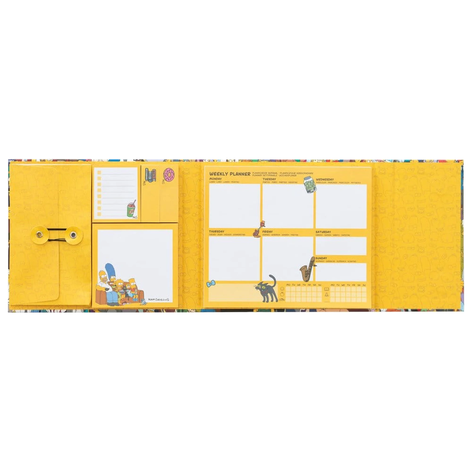 The Simpsons tedenski planer z listki za beležke 19 x 17 cm fotografija izdelka