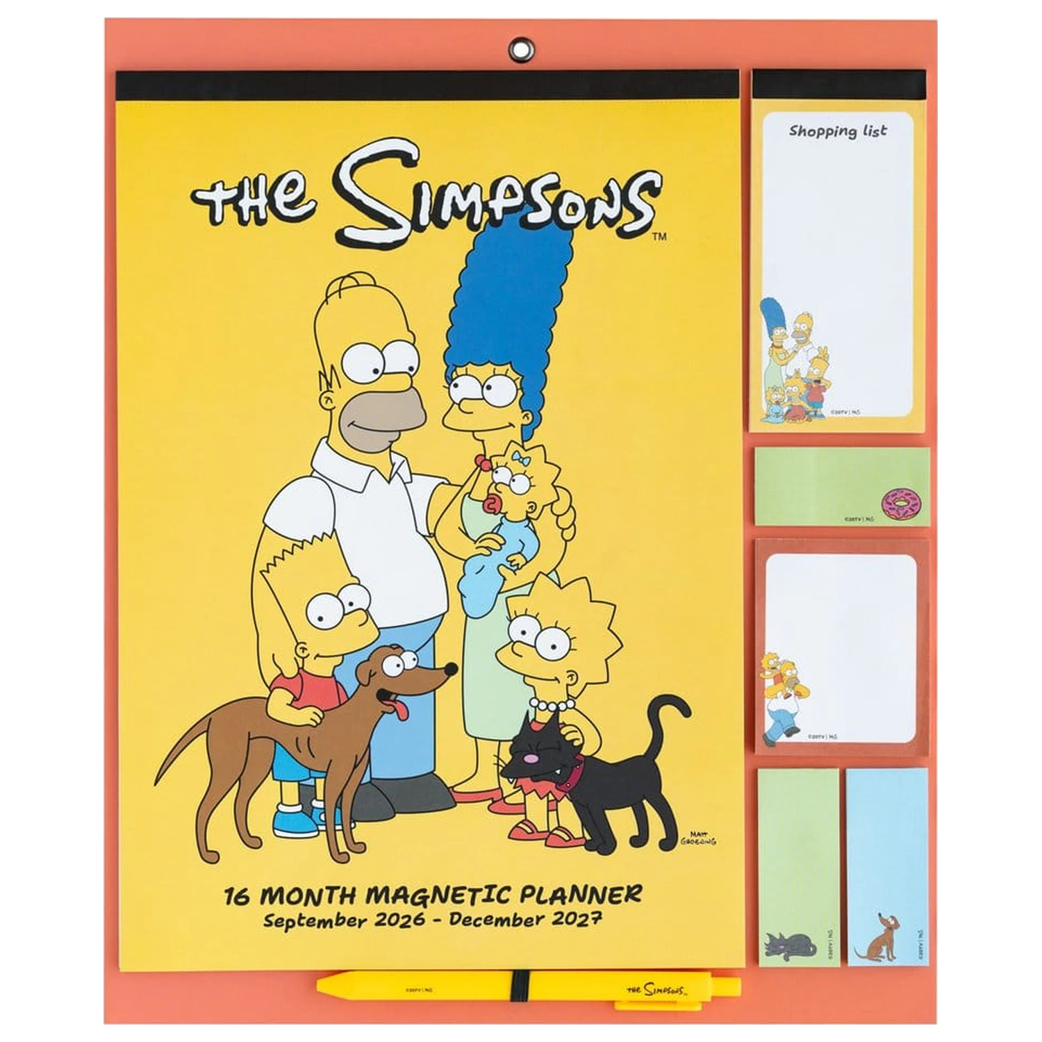 The Simpsons magnetni planer 2026/27 30 x 35 cm fotografija izdelka