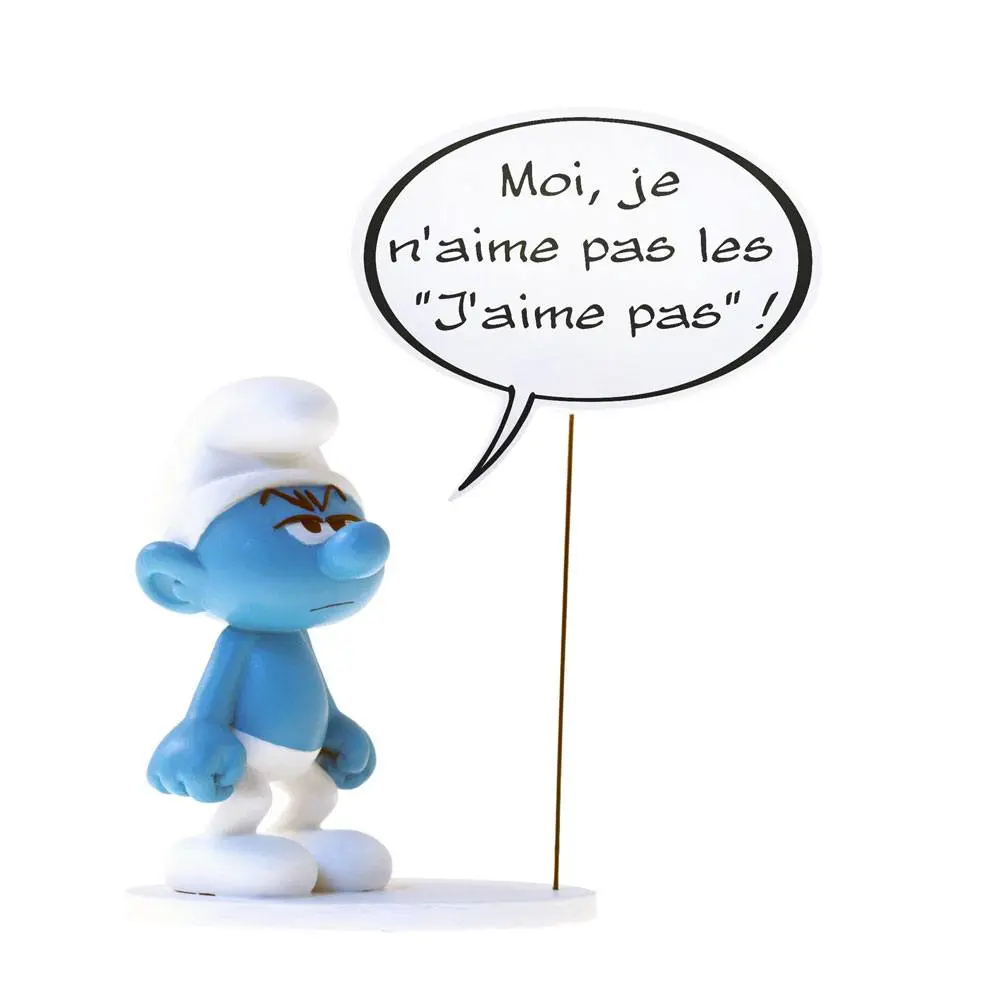 The Smurfs Collectoys Comics Govoreči Kip Godrnjav Smrkec 22 cm *French Version* fotografija izdelka