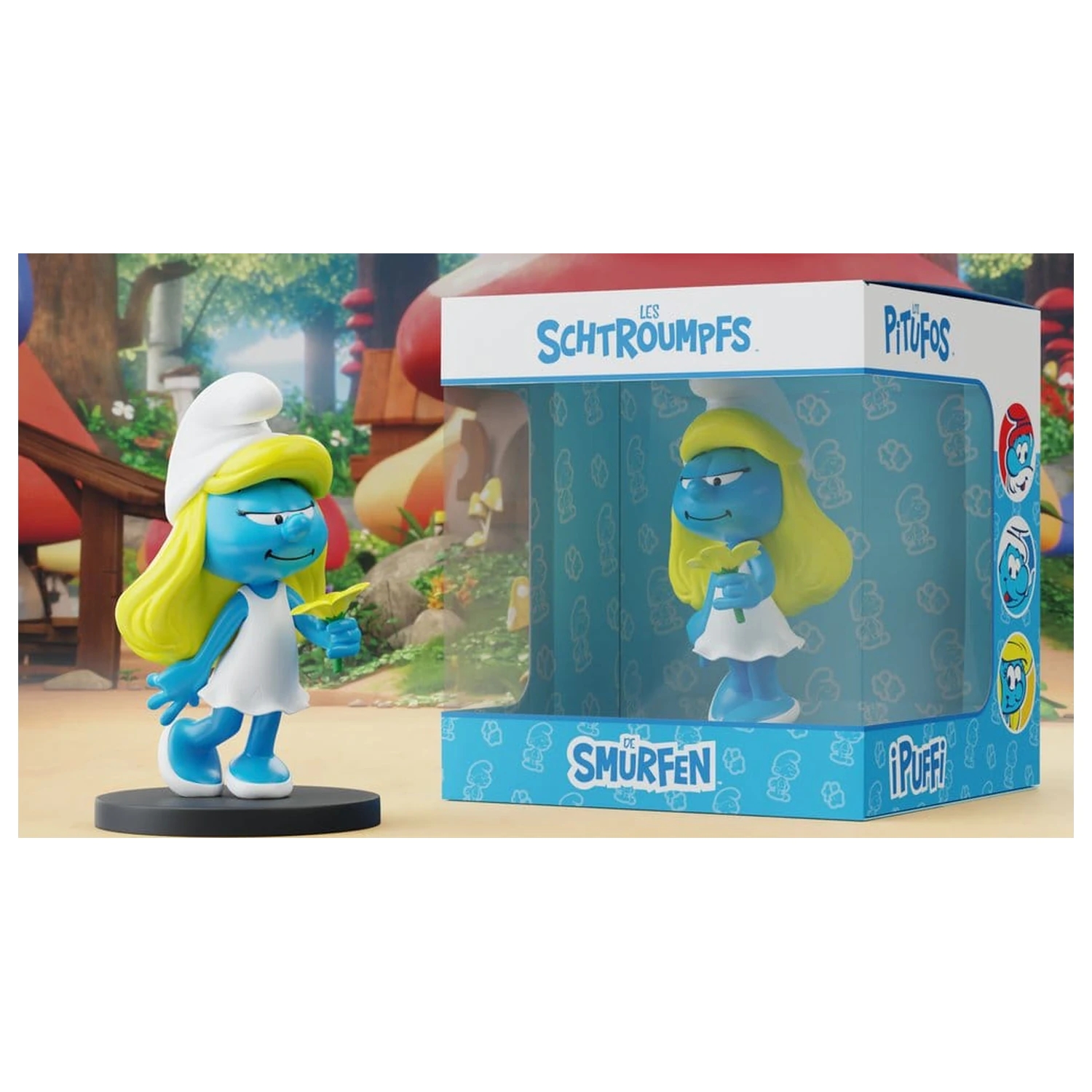 The Smurfs Kip Smurfette s cvetom 12 cm fotografija izdelka