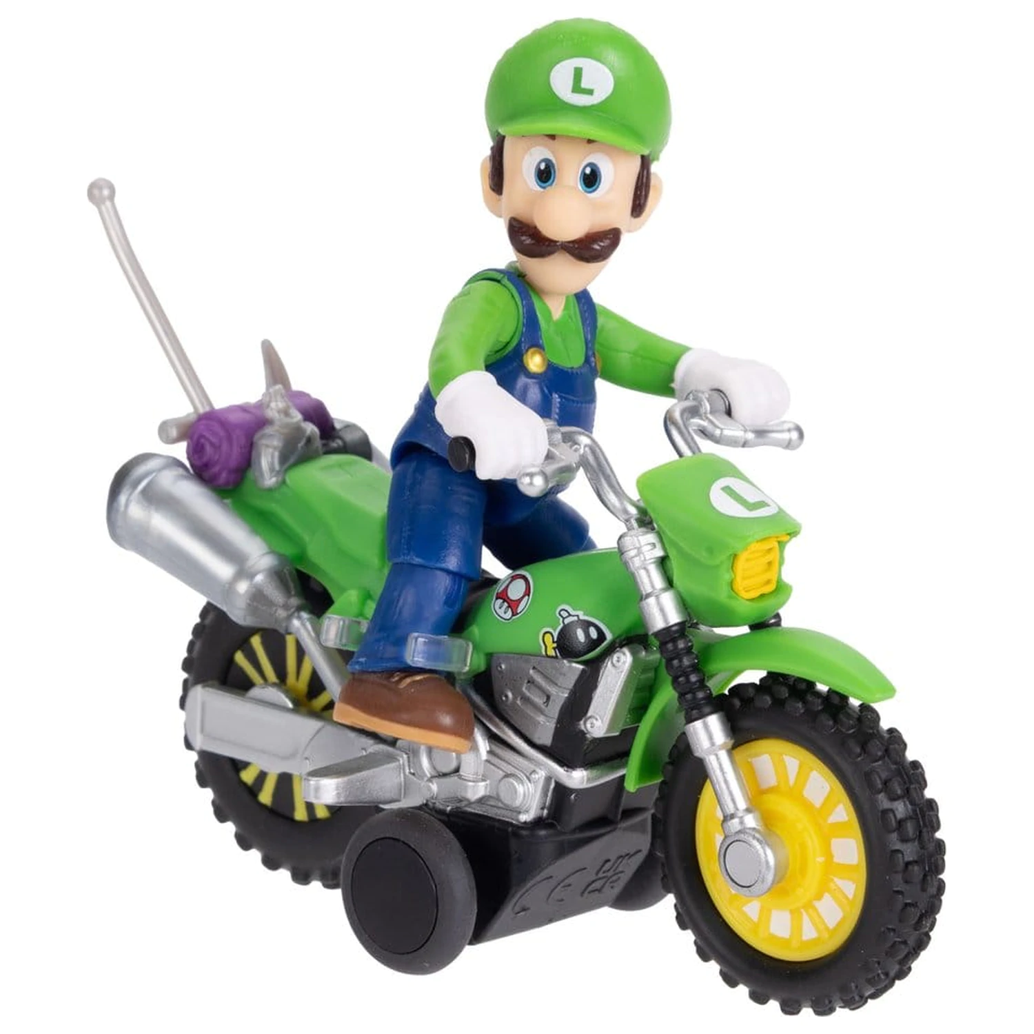 Super Mario figura in motorno kolo igrača - Luigi fotografija izdelka