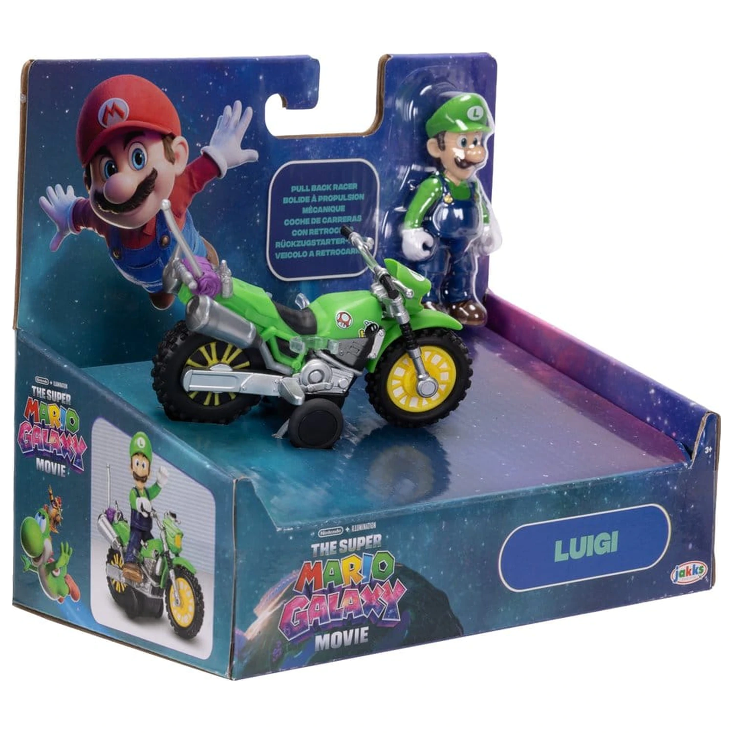 Super Mario figura in motorno kolo igrača - Luigi fotografija izdelka