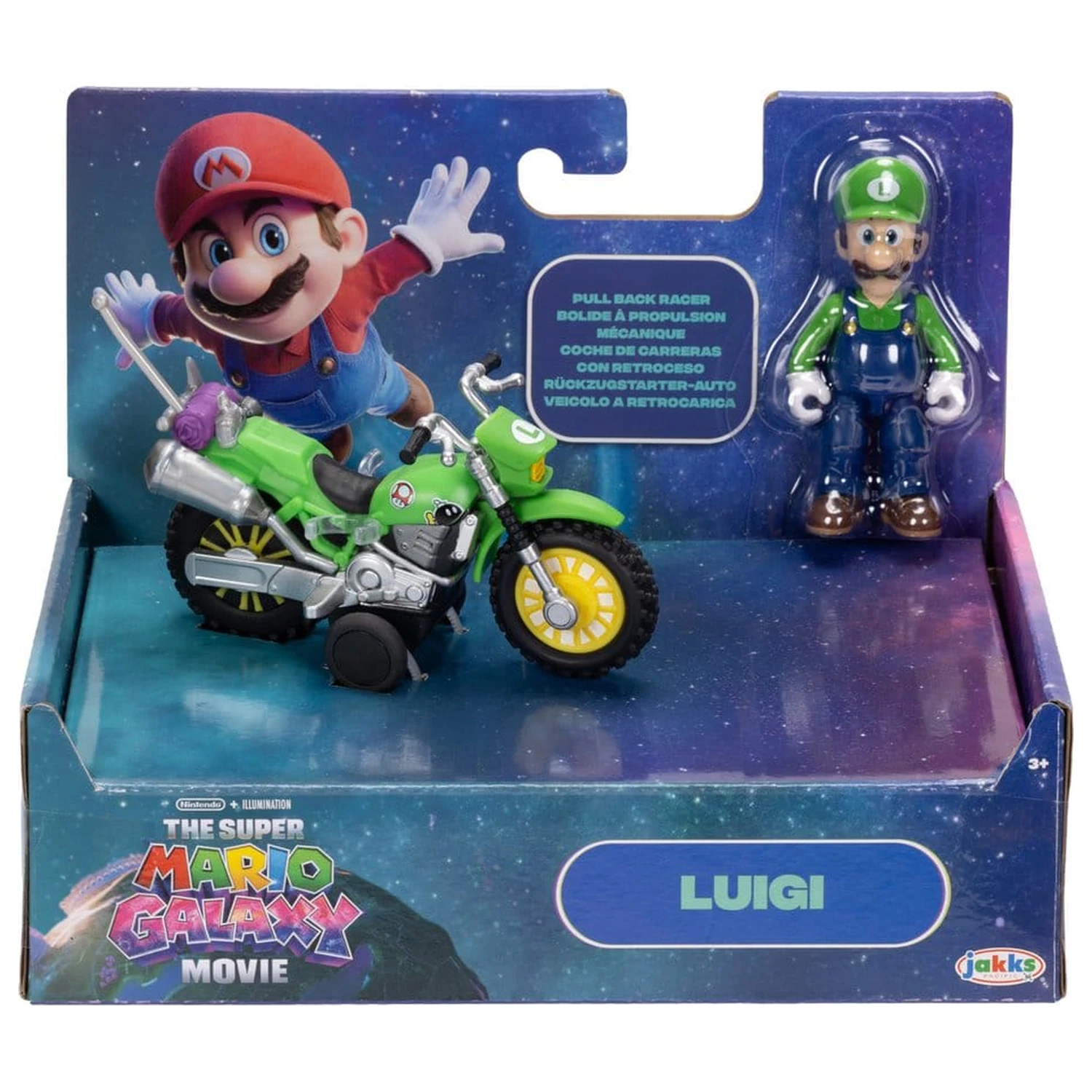 Super Mario figura in motorno kolo igrača - Luigi fotografija izdelka