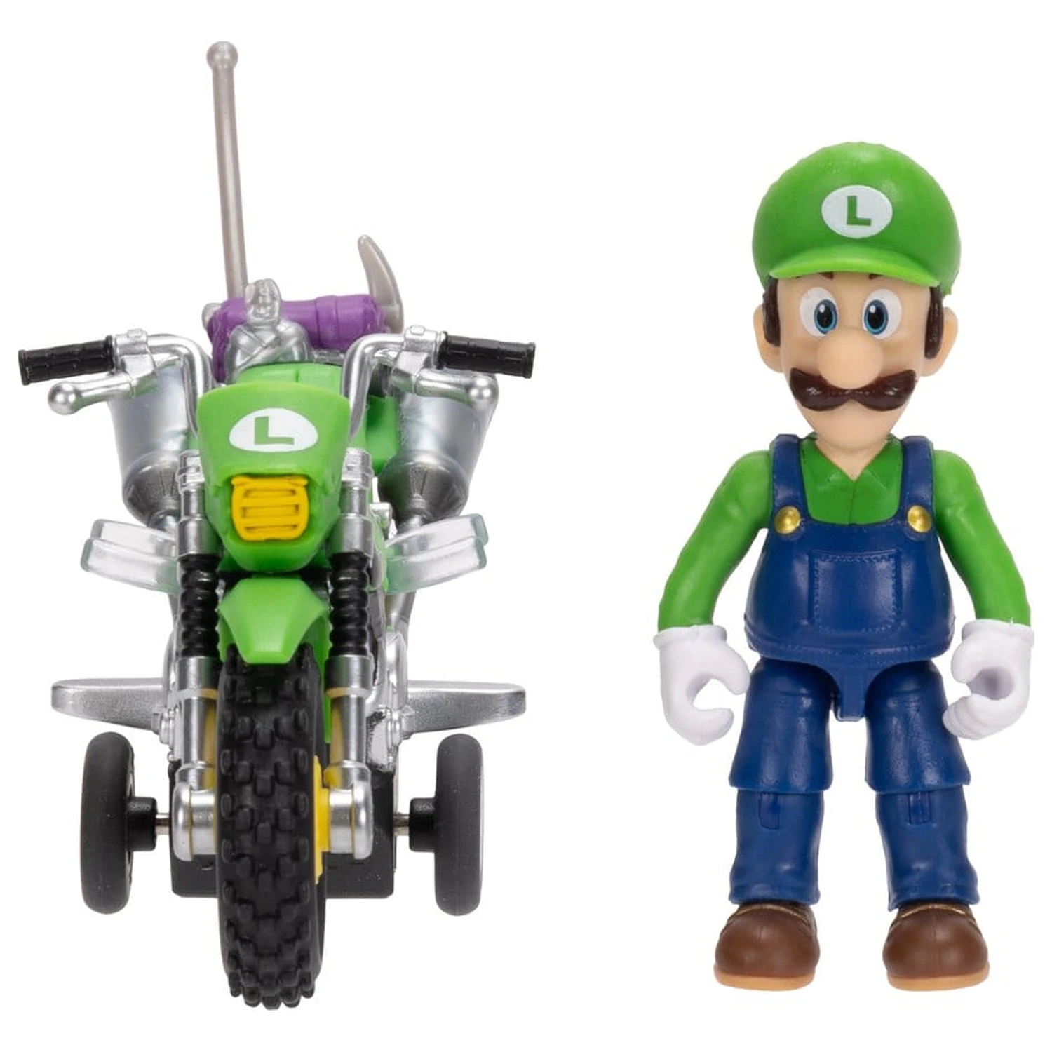 Super Mario figura in motorno kolo igrača - Luigi fotografija izdelka