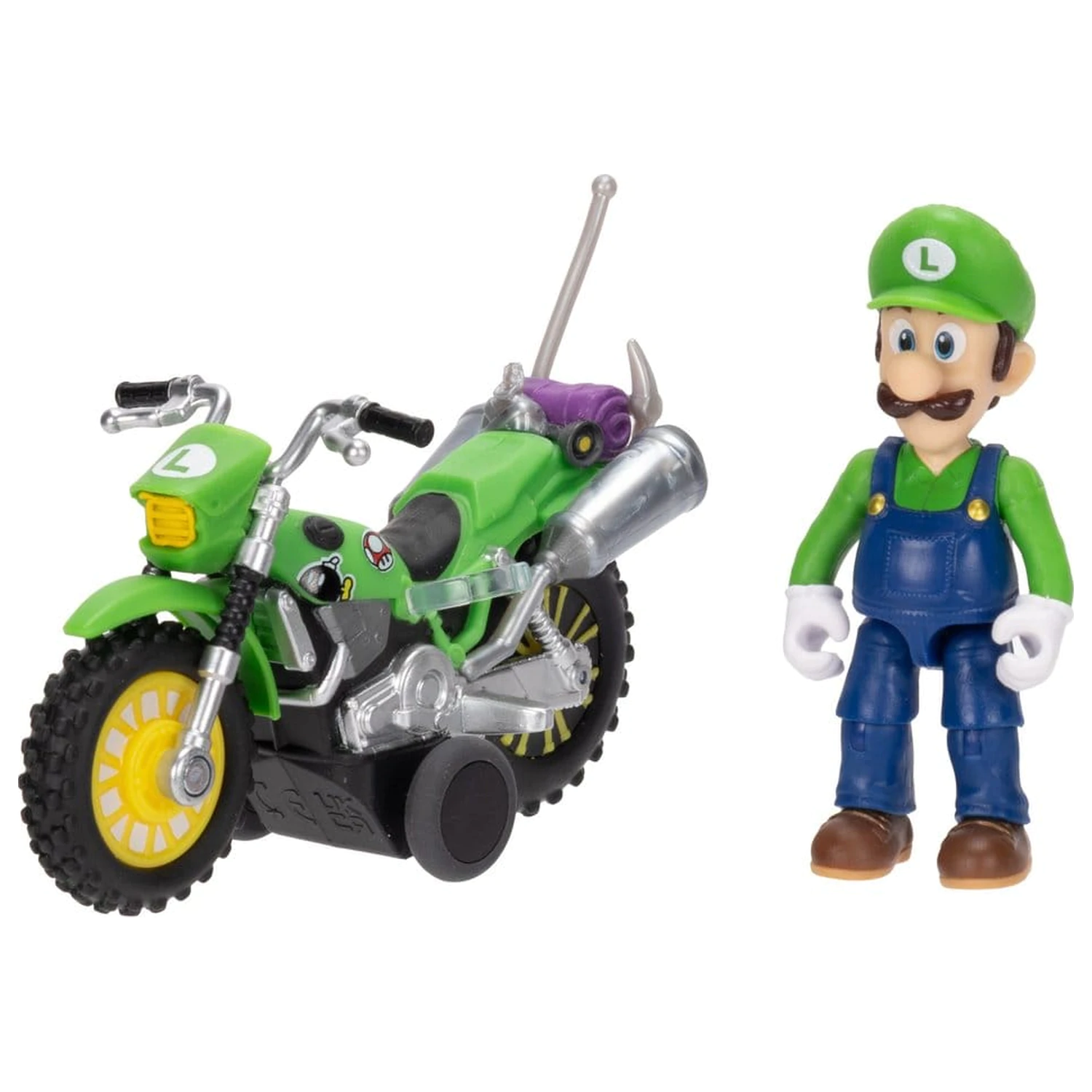 Super Mario figura in motorno kolo igrača - Luigi fotografija izdelka