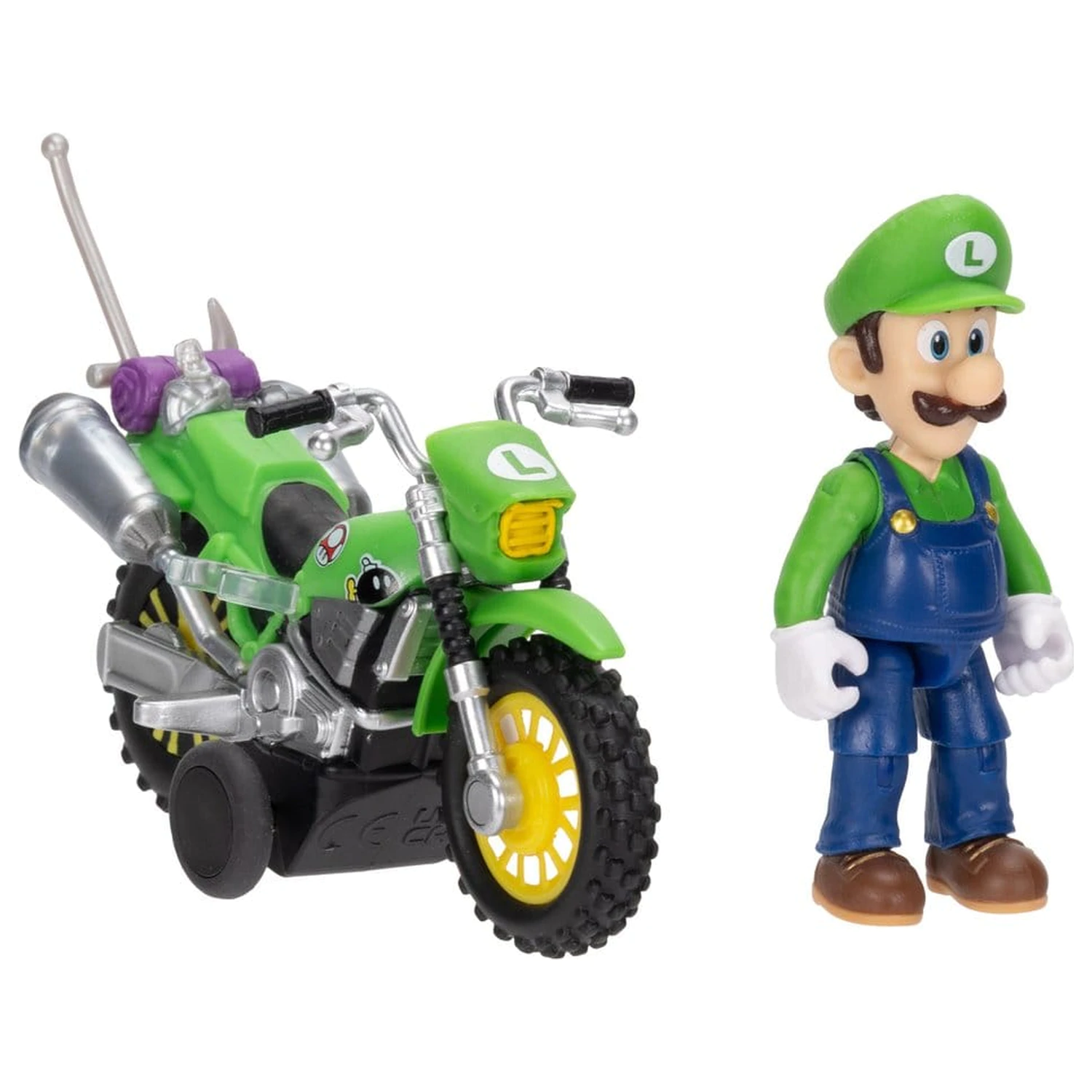 Super Mario figura in motorno kolo igrača - Luigi fotografija izdelka