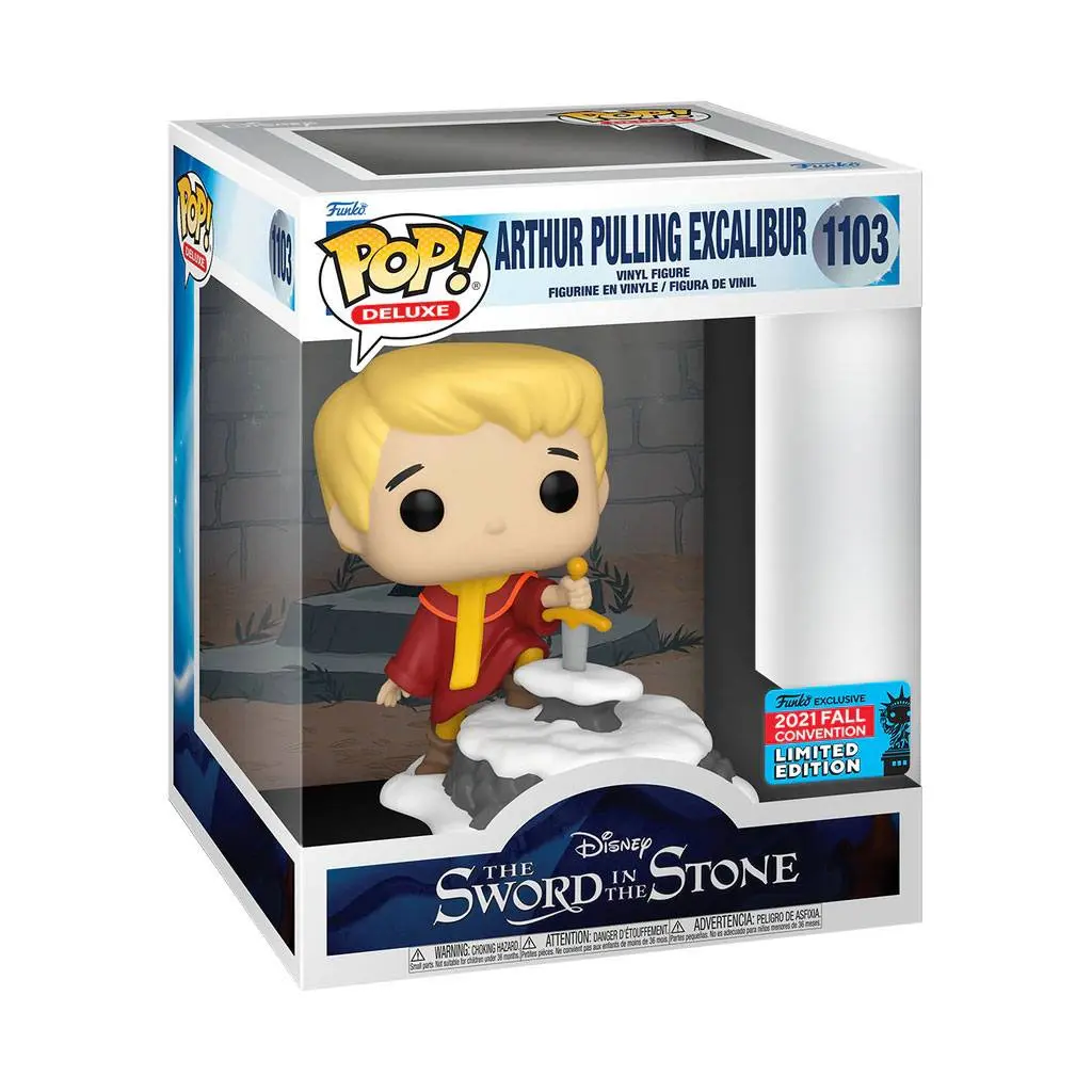 The Sword in the Stone POP! & Buddy Vinil Figura Arthur Pulling Excalibur Exclusive 9 cm fotografija izdelka