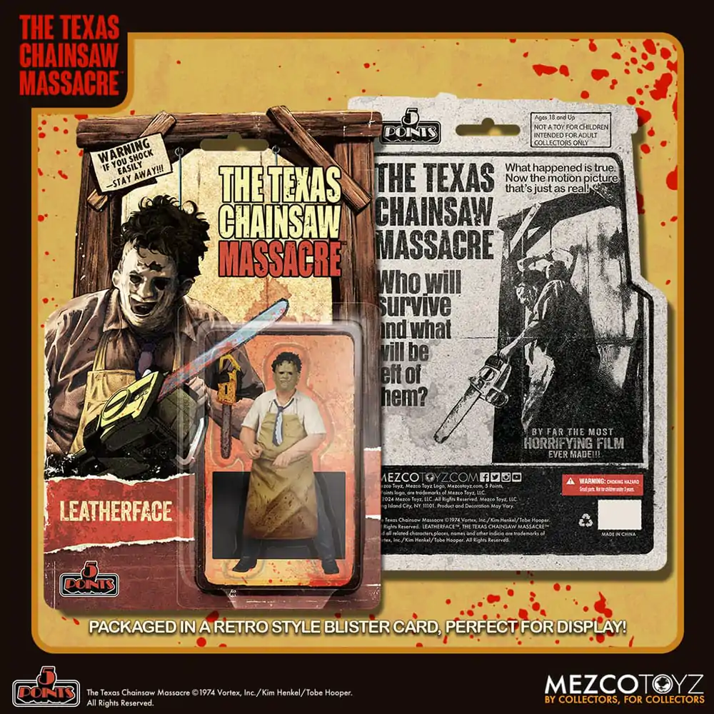The Texas Chain Saw Massacre (1974) 5 Points akcijska figura Leatherface 10 cm fotografija izdelka