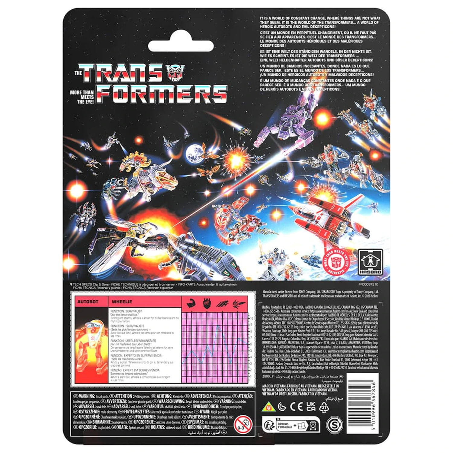 The Transformers Retro G1 Akcijska figura Autobot Wheelie 11 cm fotografija izdelka