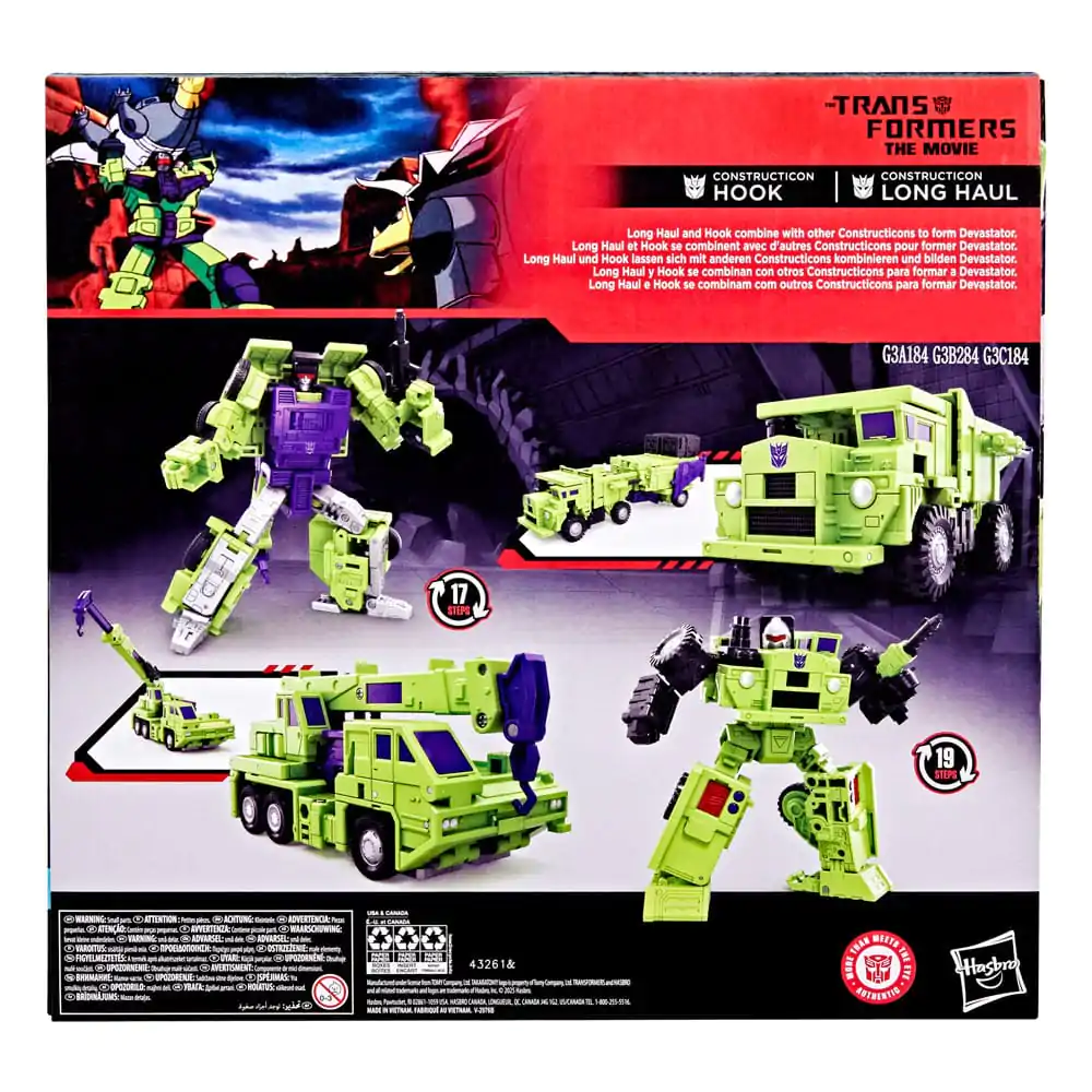 The Transformers: The Movie Akcijska figura 2-Pack Constructicon Hook & Constructicon Long Haul 16 cm fotografija izdelka