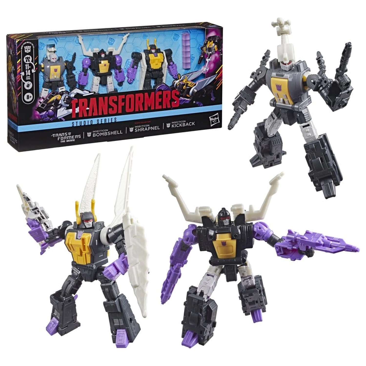 The Transformers: The Movie Studio Series Deluxe Class komplet 3 akcijskih figur Insecticon Bombshell, Shrapnel & Kickback 14 cm fotografija izdelka