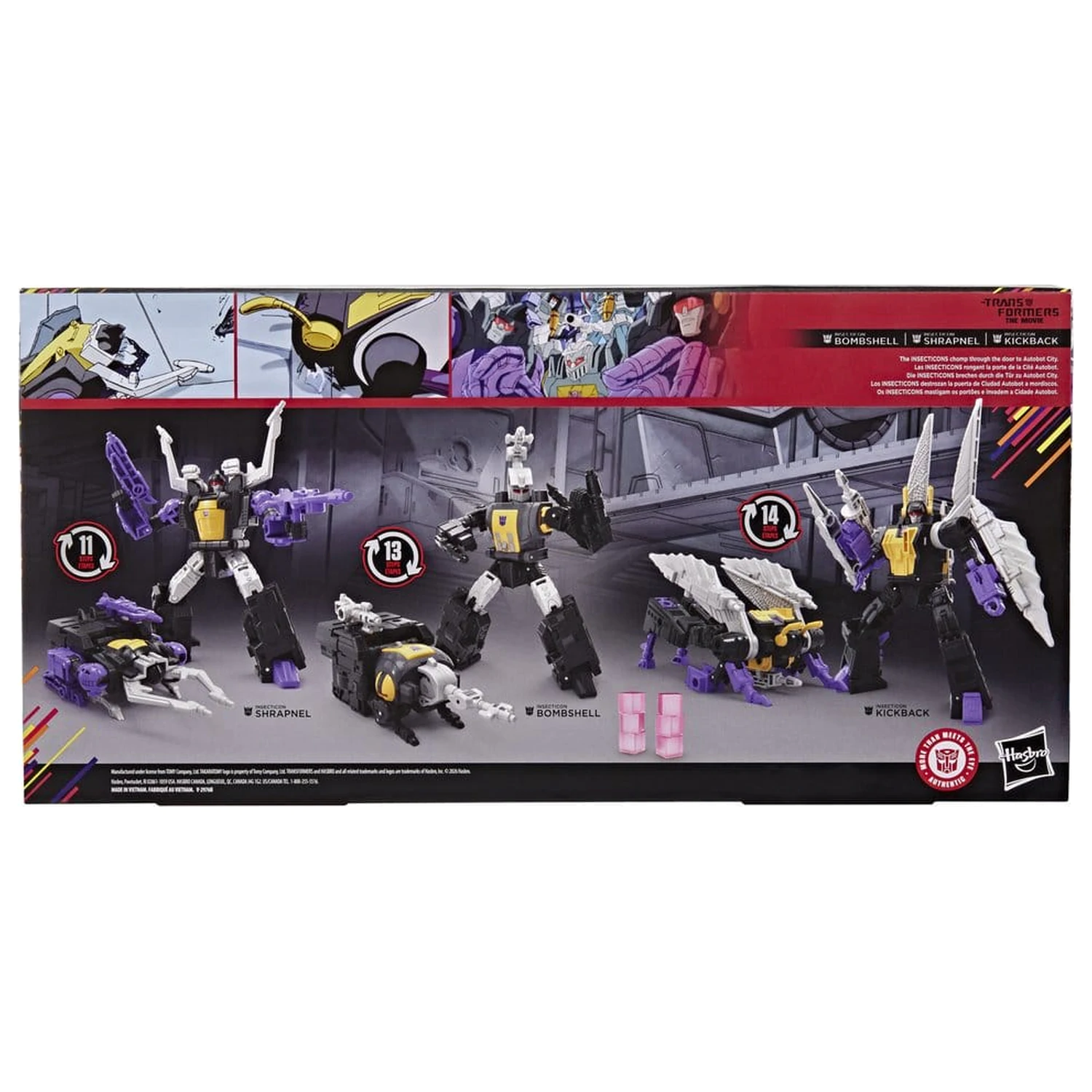 The Transformers: The Movie Studio Series Deluxe Class komplet 3 akcijskih figur Insecticon Bombshell, Shrapnel & Kickback 14 cm fotografija izdelka
