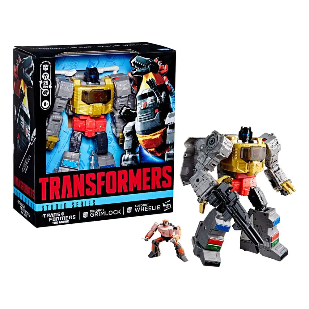 The Transformers: The Movie Studio Series Leader Class Akcijska figura Dinobot Grimlock & Autobot Wheelie 22 cm fotografija izdelka