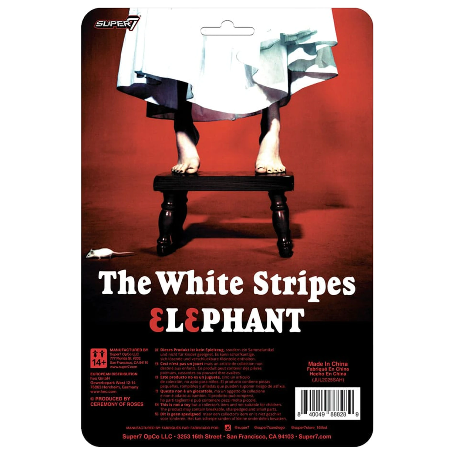 The White Stripes ReAction Akcijske figure 2-pak val 02 The White Stripes (Elephant) 10 cm fotografija izdelka
