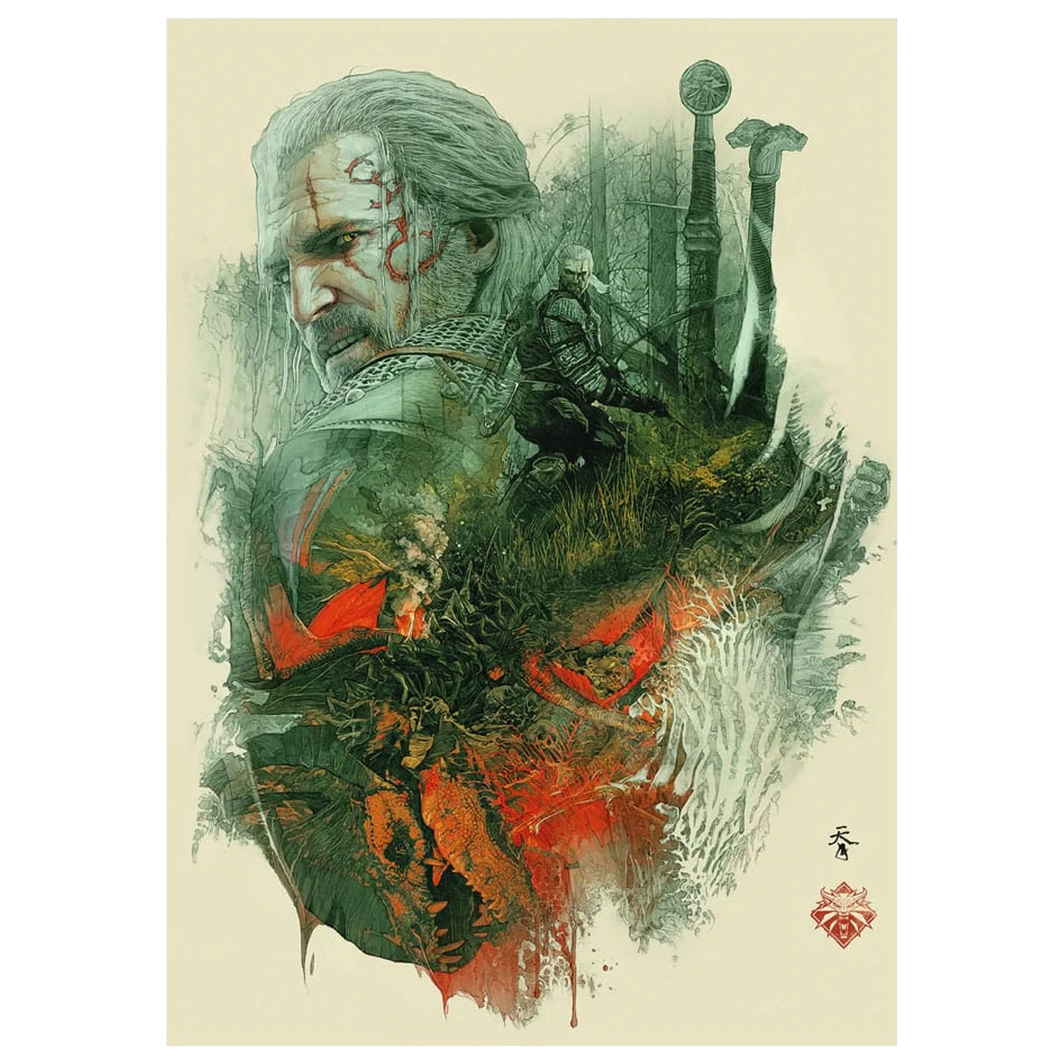 The Witcher Sestavljanke 10-paketna zbirka ob 10. obletnici (500 kosov) fotografija izdelka