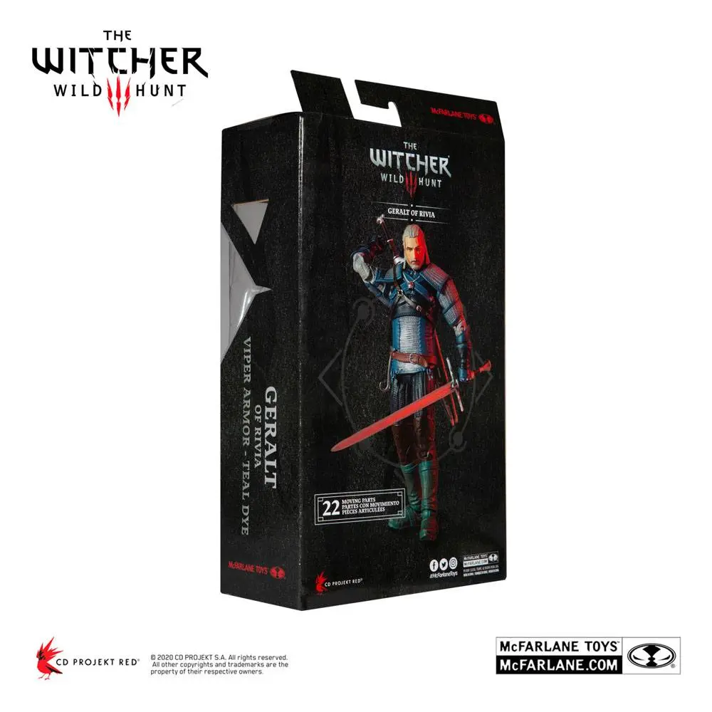 Akcijska figura The Witcher Geralt of Rivia (Viper Armor: Teal Dye) 18 cm fotografija izdelka