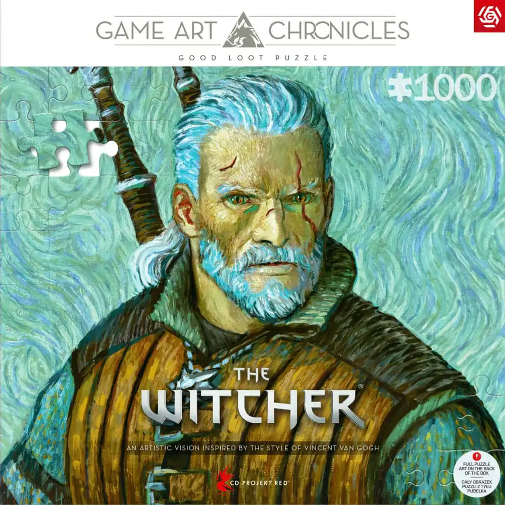 The Witcher III: Wild Hunt Game Art Chronicles Puzzle Geralt inspired by Vincent van Gogh (1000 kosov) fotografija izdelka