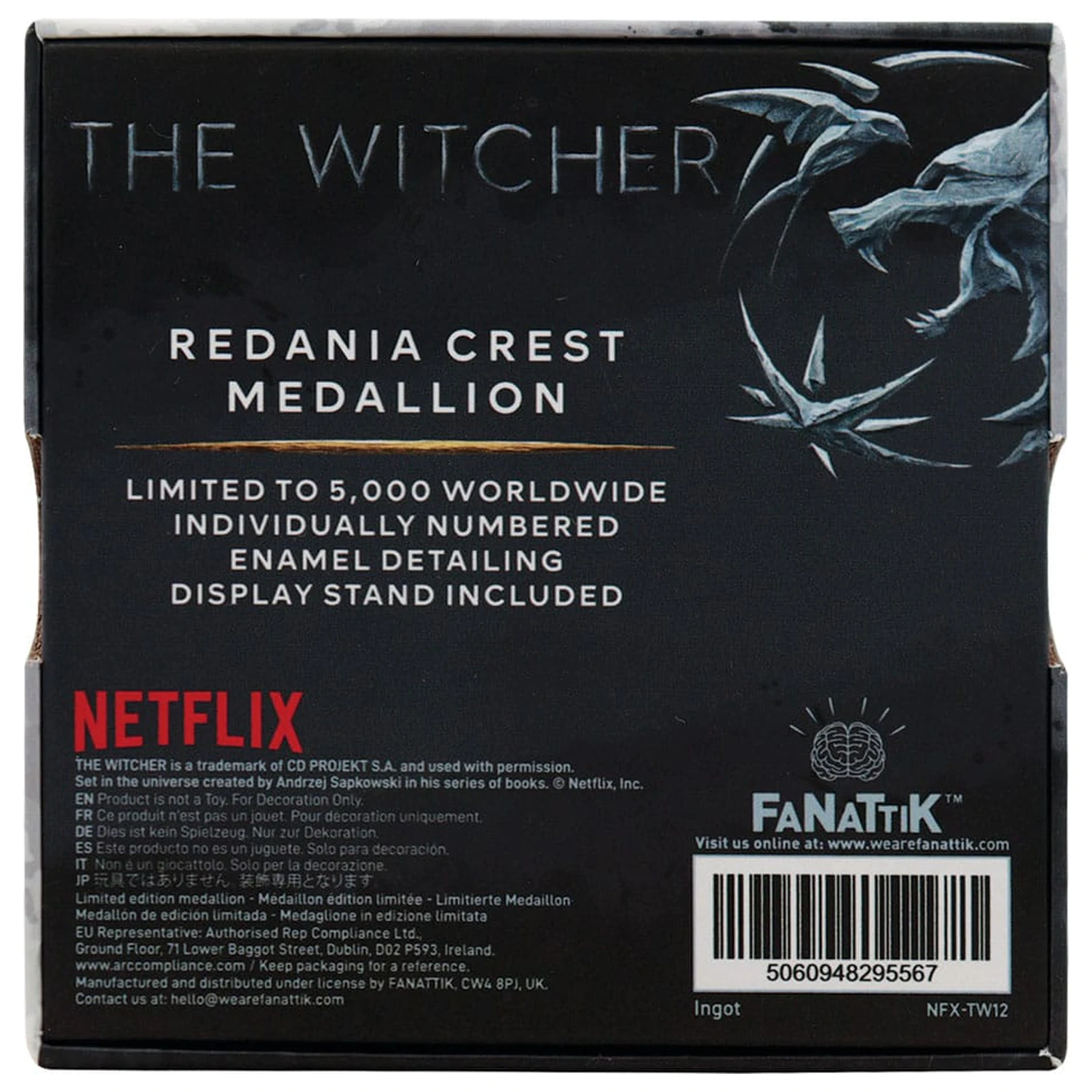 The Witcher medaljon Redania grb omejena izdaja fotografija izdelka