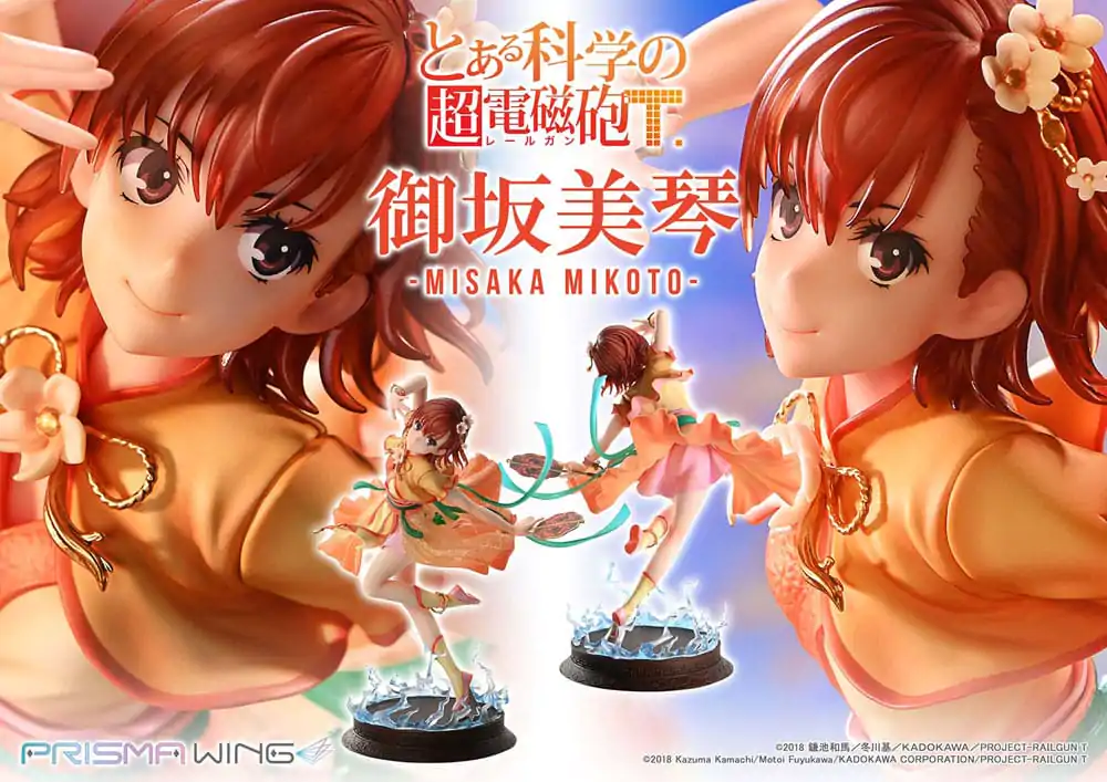 To Aru Kagaku no Railgun Prisma Wing PVC Kip 1/7 Misaka Mikoto 22 cm fotografija izdelka