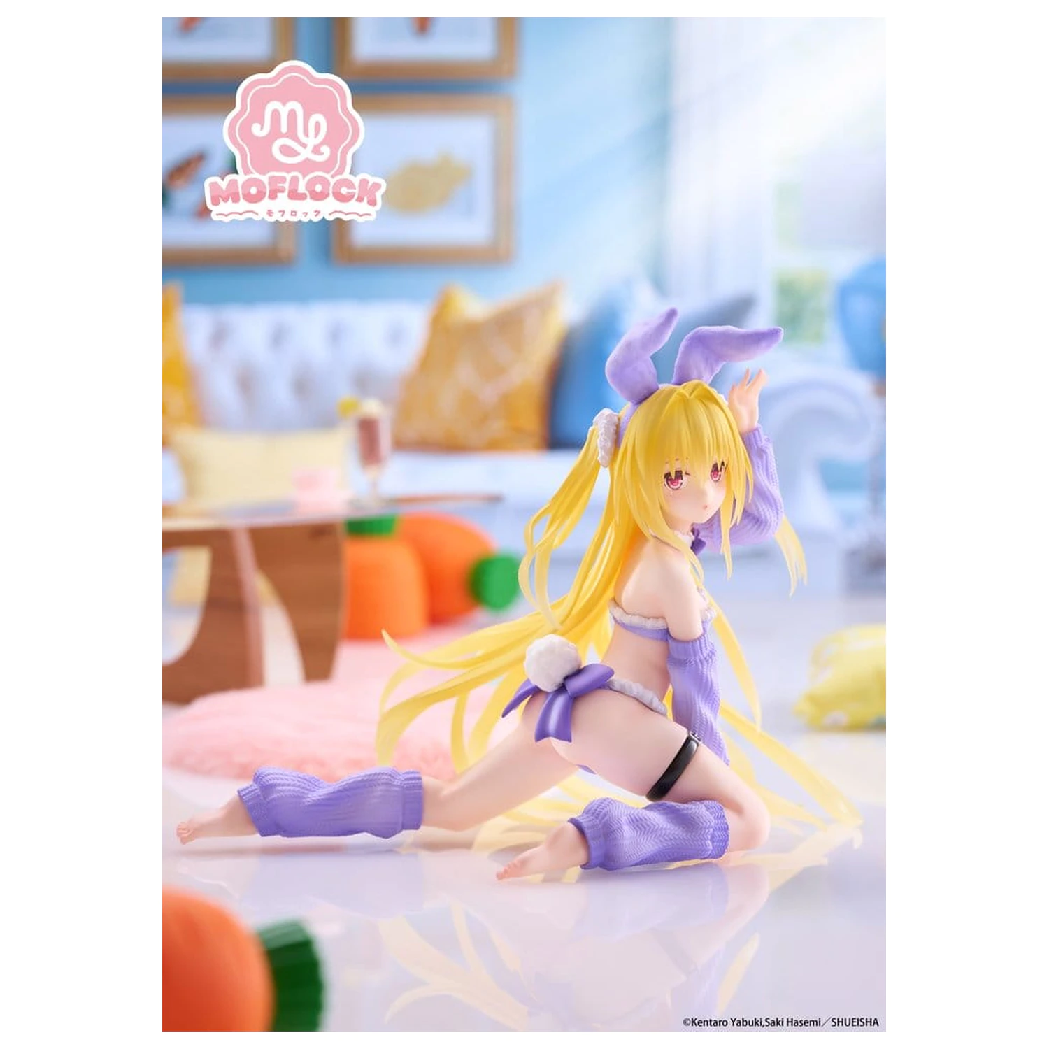 To Love-Ru Darkness MOFLOCK PVC figura Golden Darkness (Fluffy Bunny Ver.) 13 cm fotografija izdelka