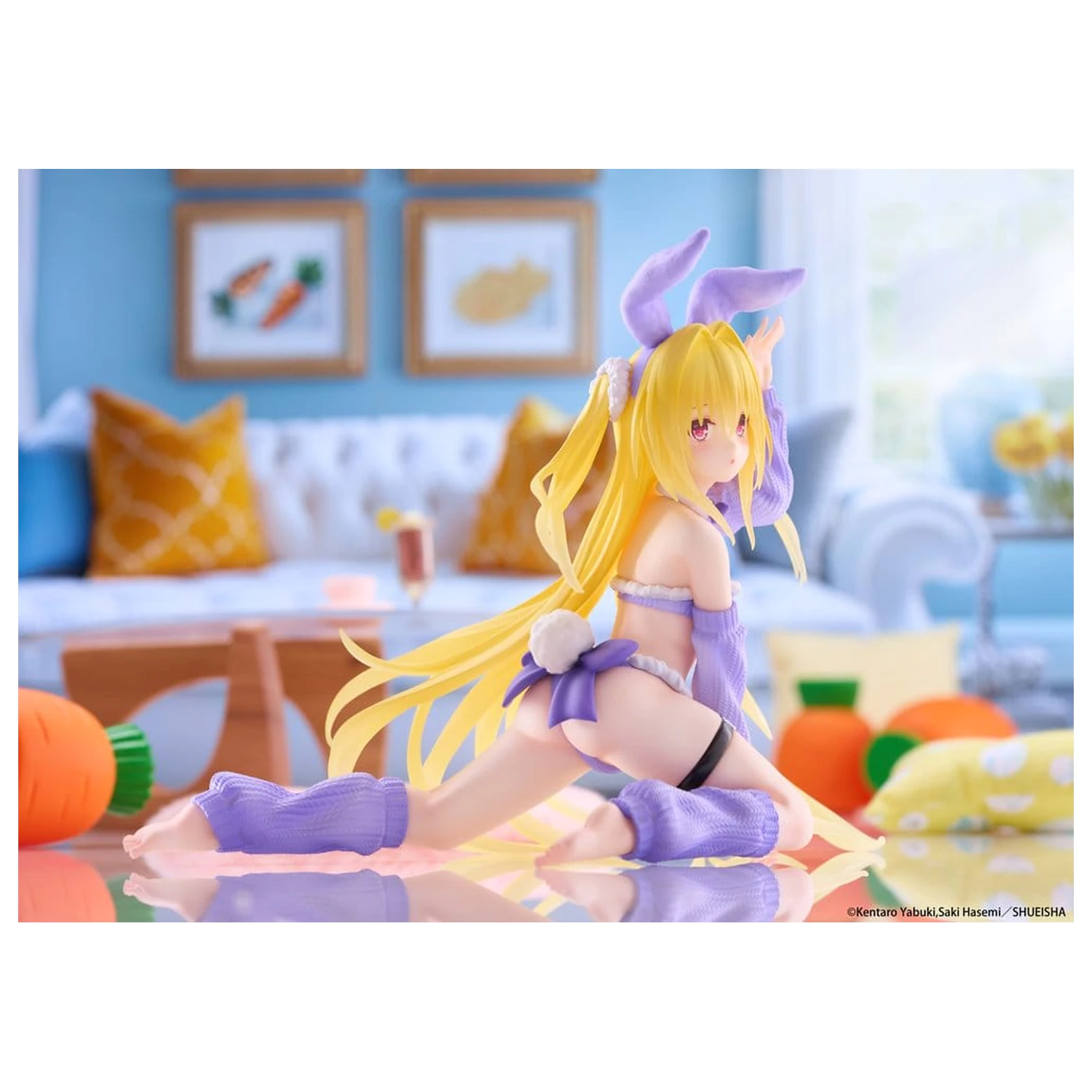 To Love-Ru Darkness MOFLOCK PVC figura Golden Darkness (Fluffy Bunny Ver.) 13 cm fotografija izdelka