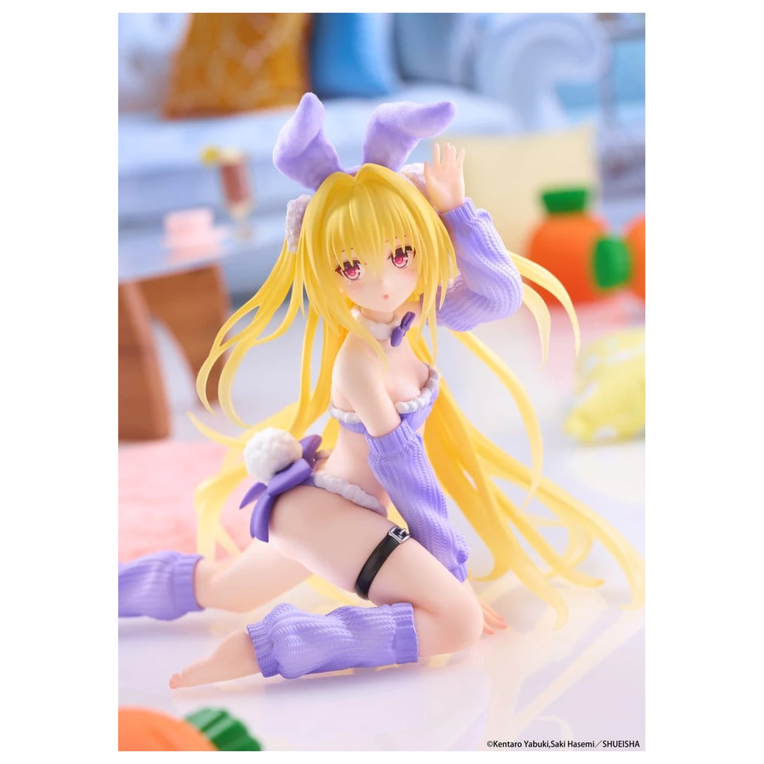 To Love-Ru Darkness MOFLOCK PVC figura Golden Darkness (Fluffy Bunny Ver.) 13 cm fotografija izdelka