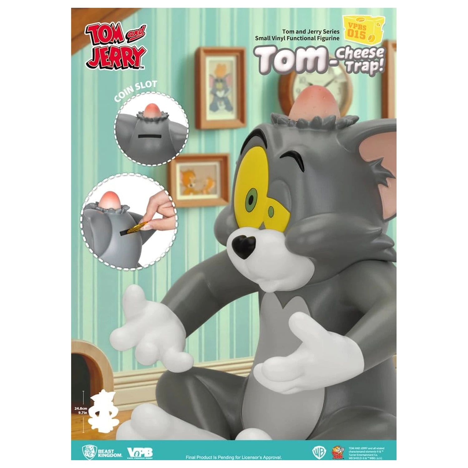 Tom and Jerry Vinyl Bank Small Series Tom-Cheese Trap! 25 cm fotografija izdelka