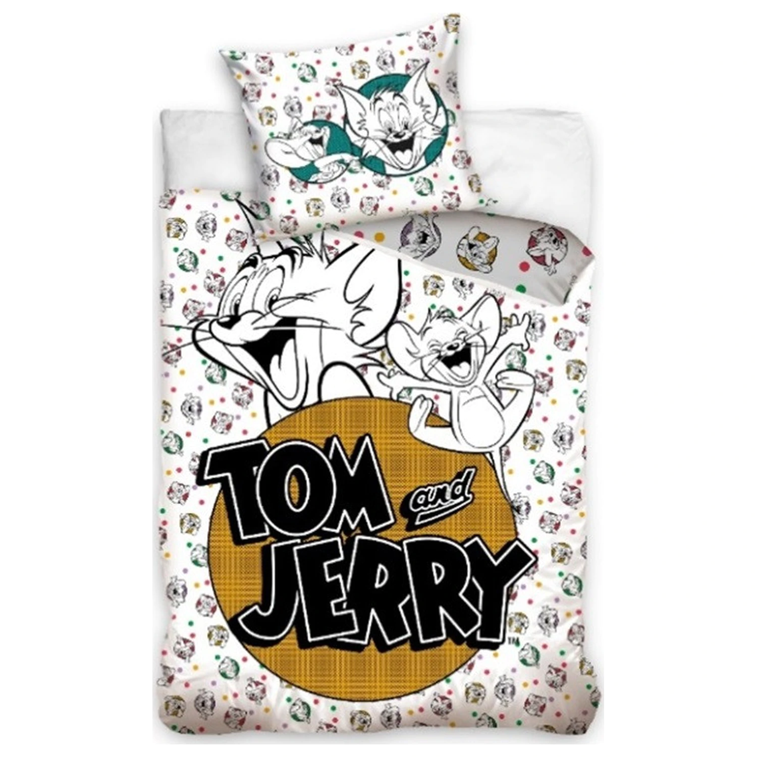 Tom and Jerry bela prevleka za odejo 140x200cm, 70x90cm fotografija izdelka