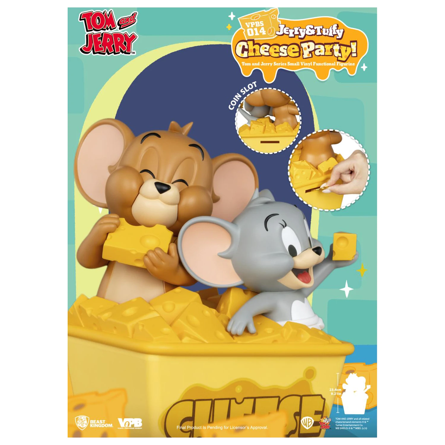 Tom & Jerry "Jerry & Tuffy Cheese Party" hranilnik 23.4 cm fotografija izdelka