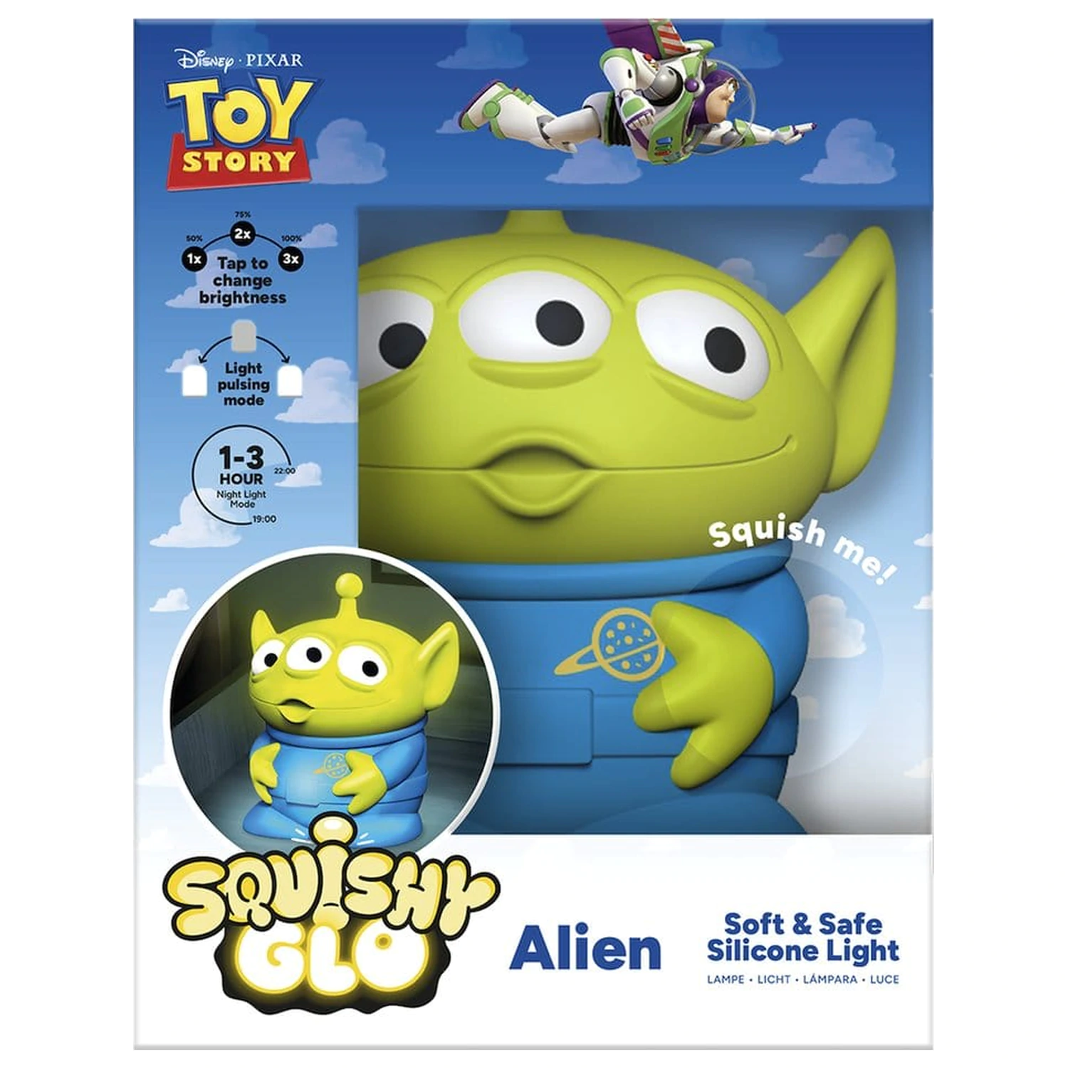 Toy Story SquishyGlo Silicon svetleči vesoljček na polnjenje fotografija izdelka