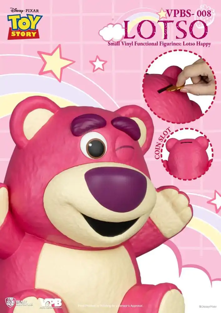 Toy Story prasiatko Vinylová banka Lotso Happy Vers. 25 cm fotografija izdelka