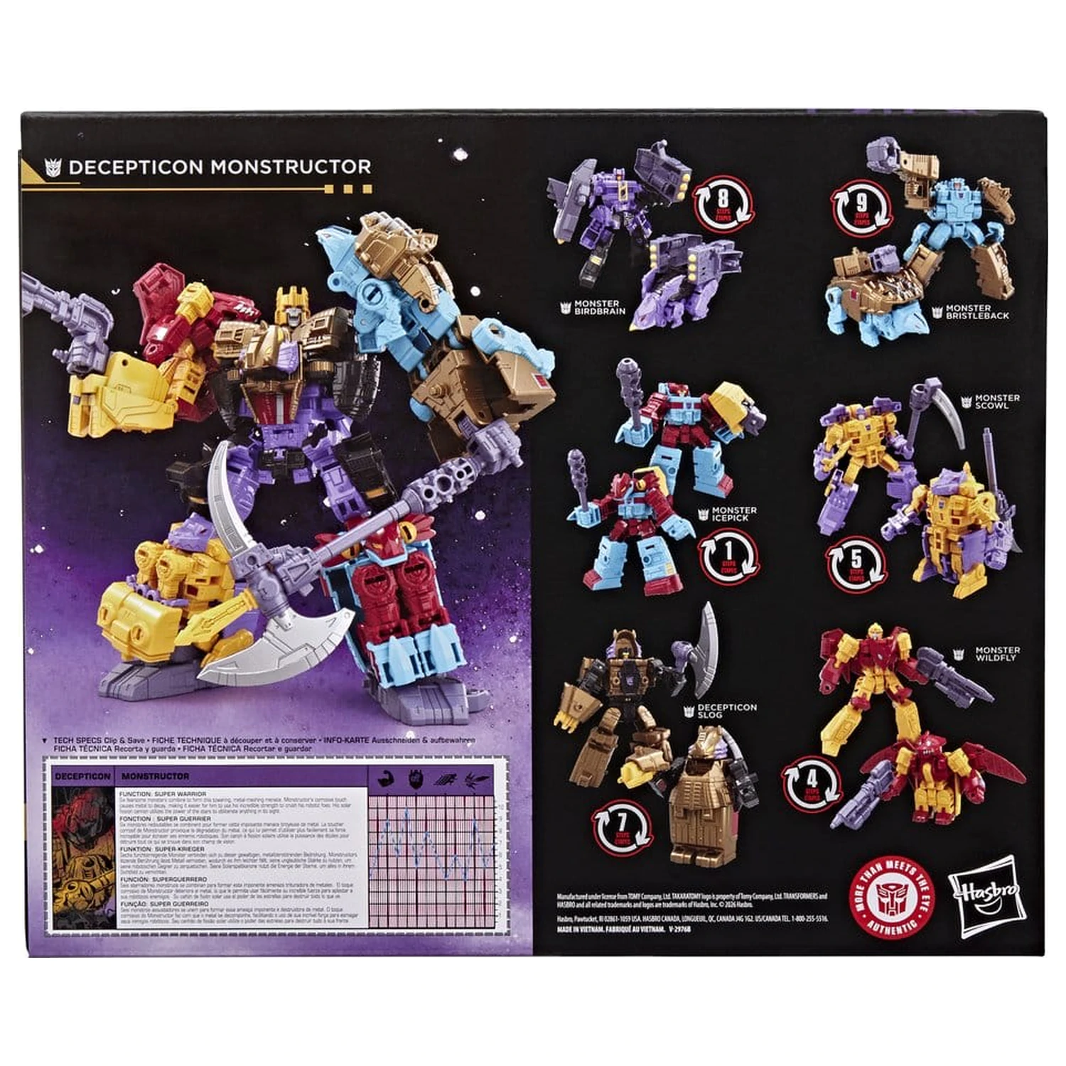 Transformers Age of the Primes akcijska figura Decepticon Monstructor 17 cm fotografija izdelka
