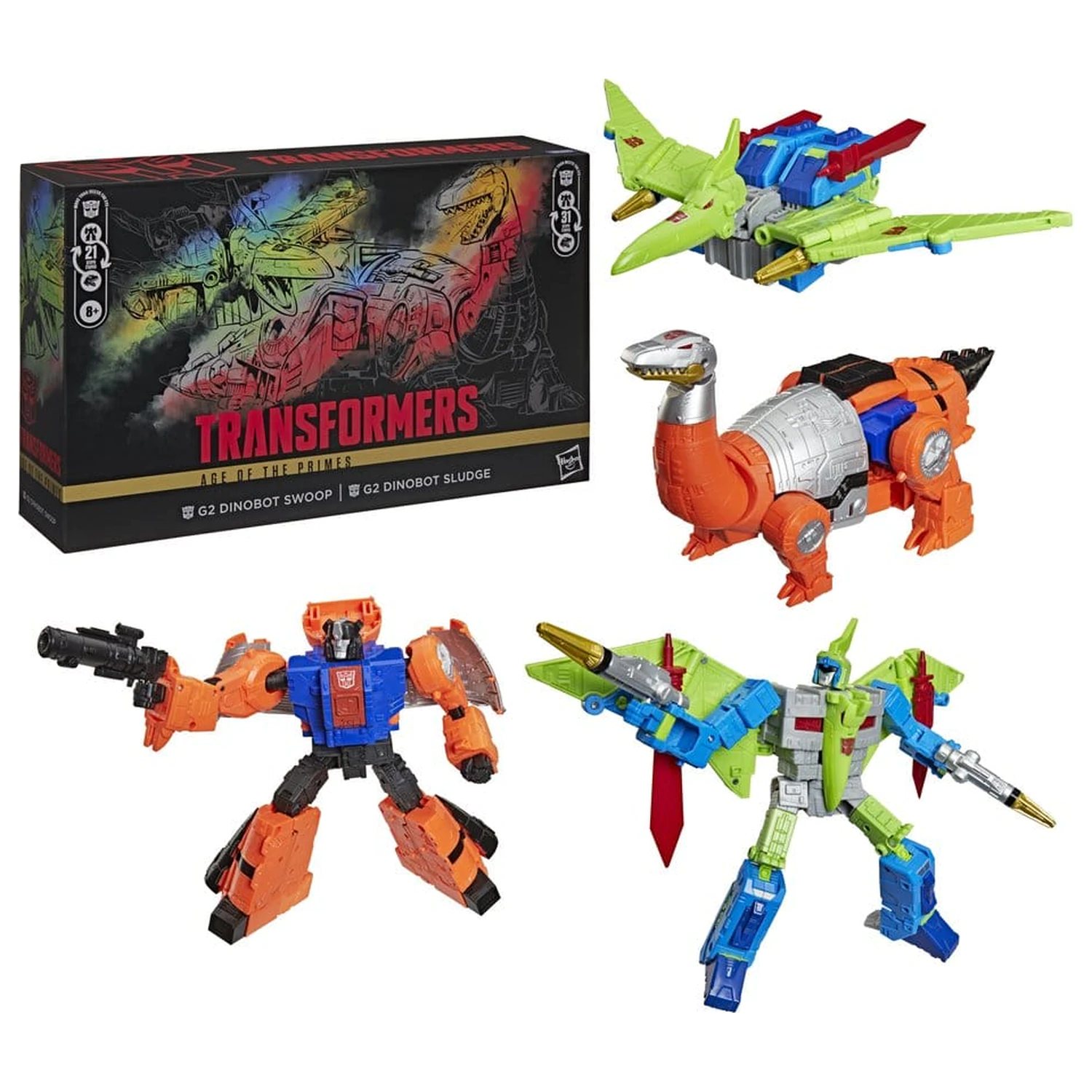 Transformers Age of the Primes Leader Class akcijska figura 2-paket G2 Dinobot Swoop & G2 Dinobot Sludge 19 cm fotografija izdelka
