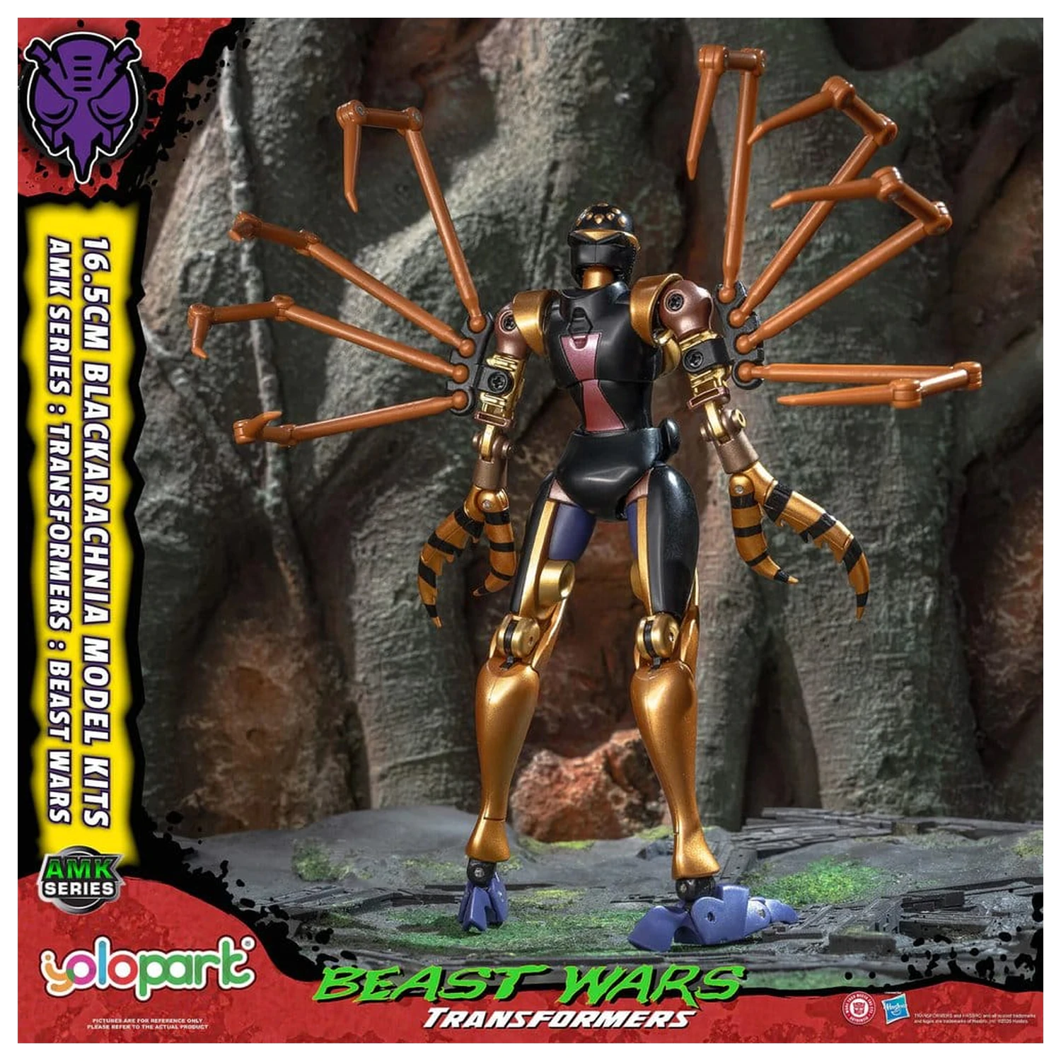 Transformers AMK serija plastični model komplet Beast Wars Blackarachnia 18 cm fotografija izdelka