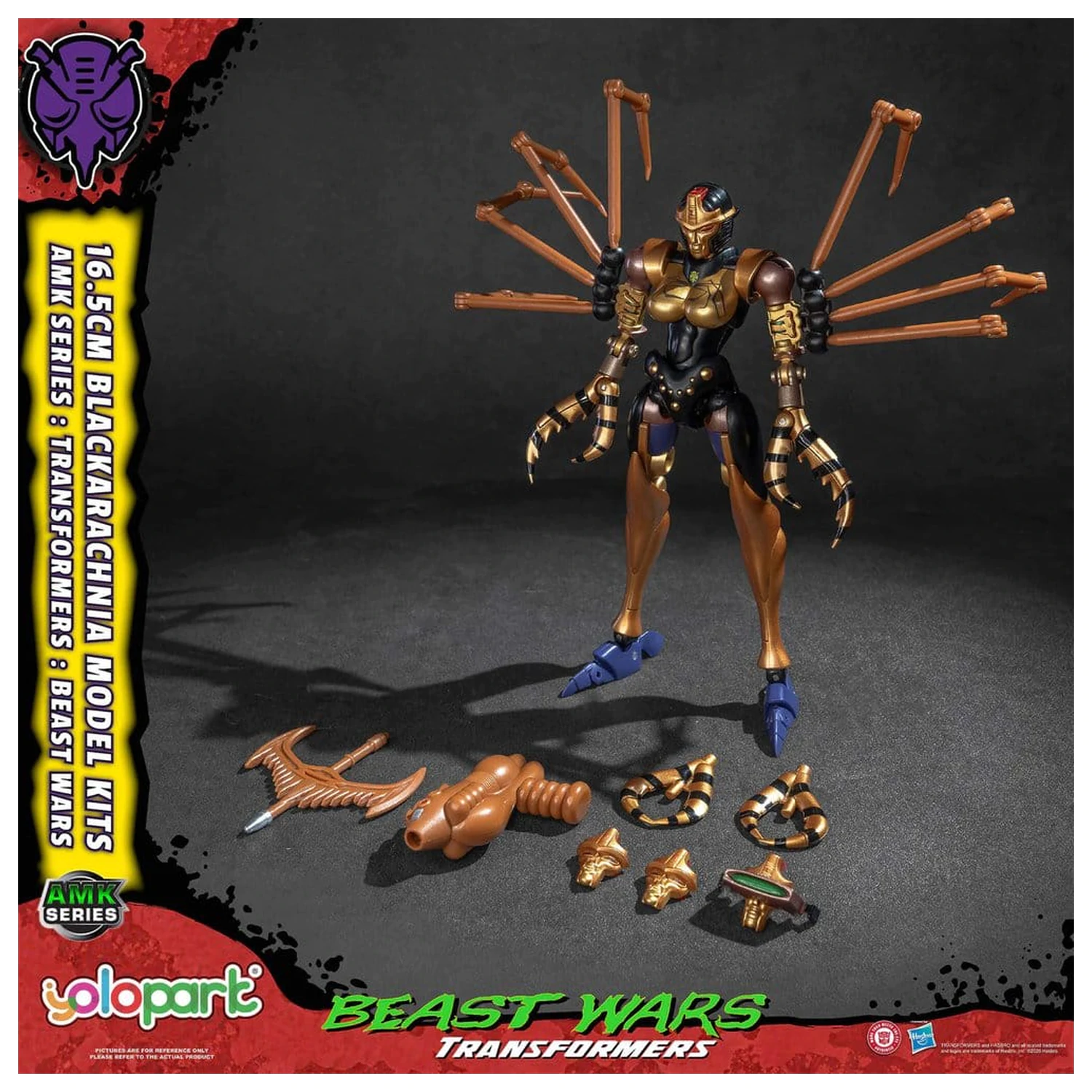 Transformers AMK serija plastični model komplet Beast Wars Blackarachnia 18 cm fotografija izdelka