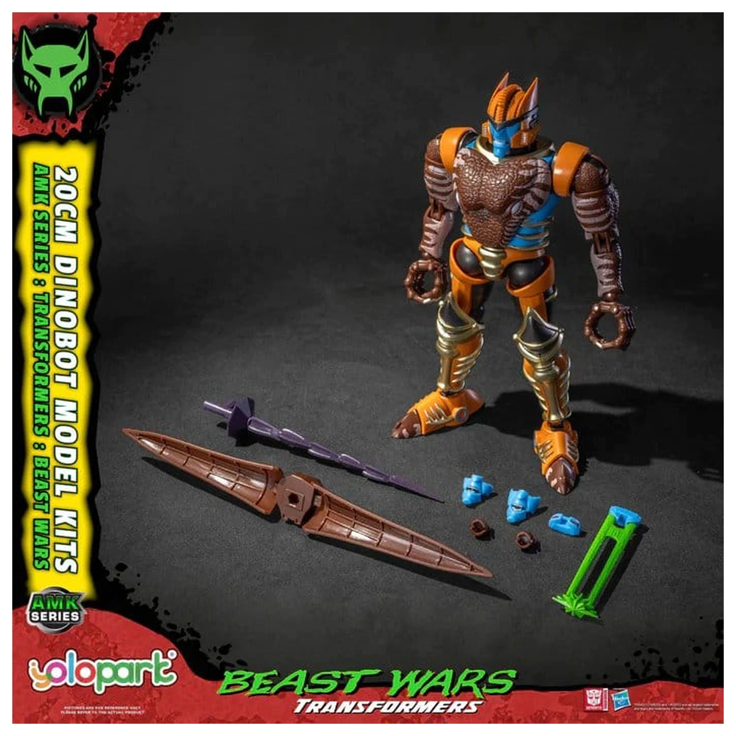 Transformers: Beast Wars AMK Series komplet plastičnega modela Dinobot 20 cm fotografija izdelka