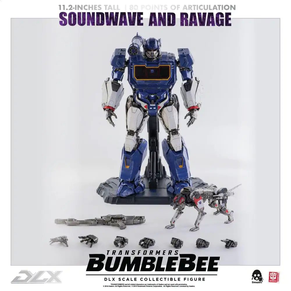 Transformers Bumblebee DLX Akcijska figura 2-paket 1/6 Soundwave & Ravage 28 cm fotografija izdelka