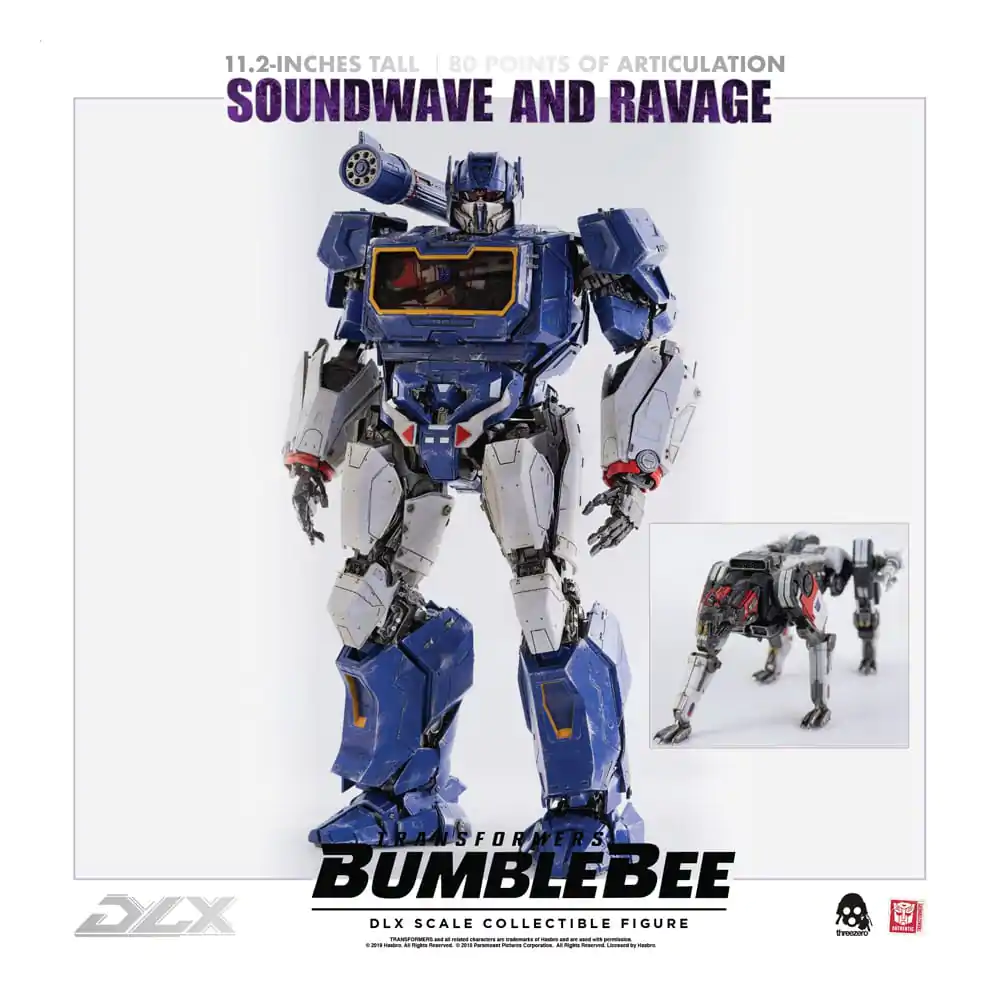 Transformers Bumblebee DLX Akcijska figura 2-paket 1/6 Soundwave & Ravage 28 cm fotografija izdelka