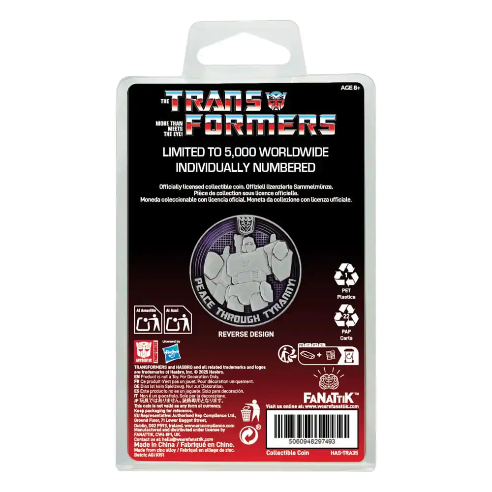 Transformers Generation 1 Zbirateljski kovanec G1 Autobots vs Decepticons Limited Edition 4 cm fotografija izdelka