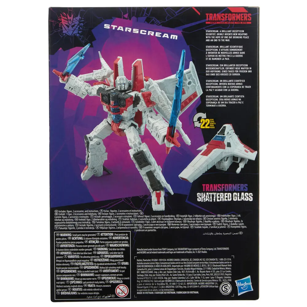 Transformers: Shattered Glass Voyager Class akcijska figura 2021 Starscream 18 cm fotografija izdelka