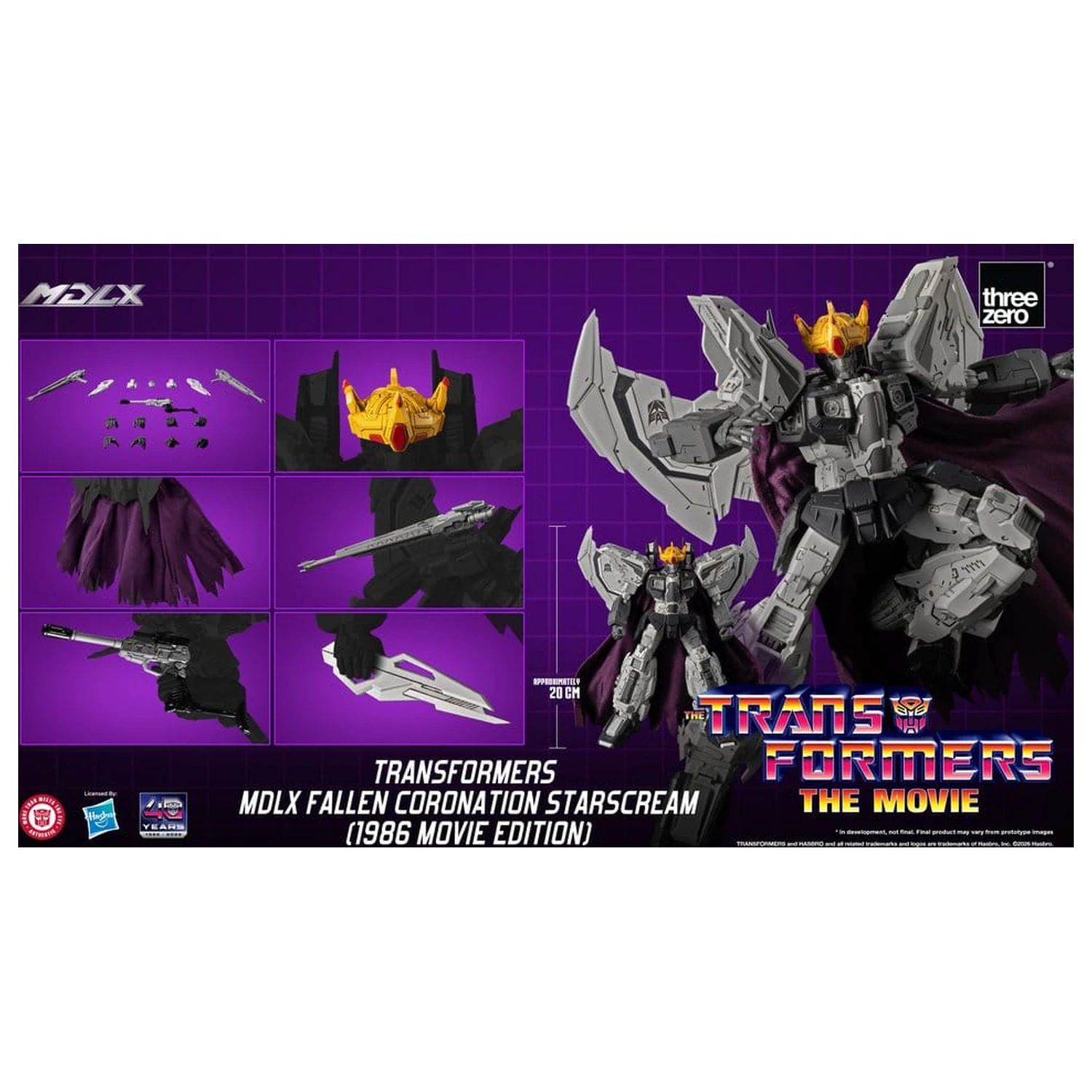 Transformers MDLX Akcijska figura Fallen Coronation Starscream (1986 Movie Edition) 20 cm fotografija izdelka