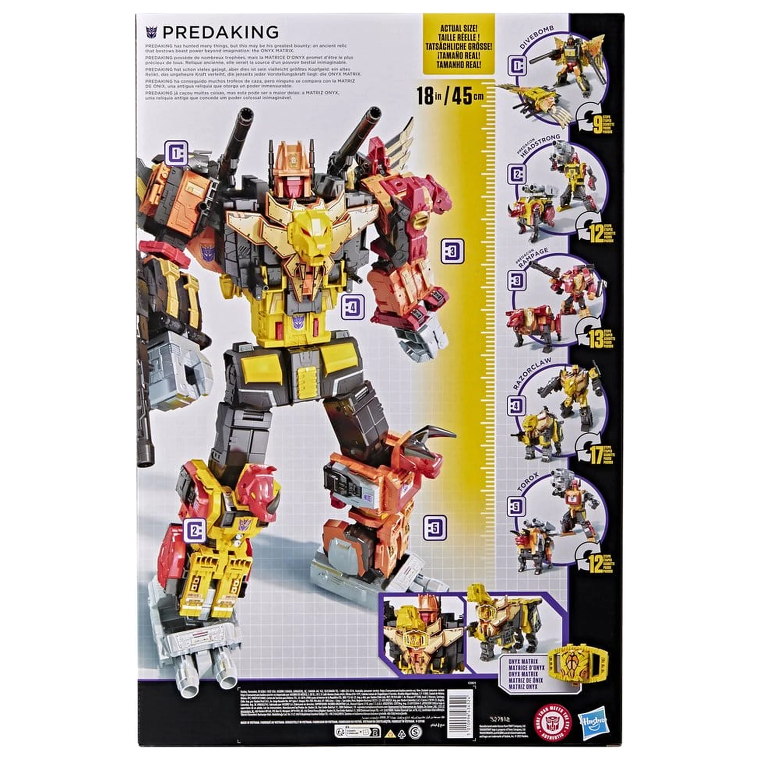 Transformers Power of the Primes Combiner Akcijska figura Predaking 45 cm fotografija izdelka