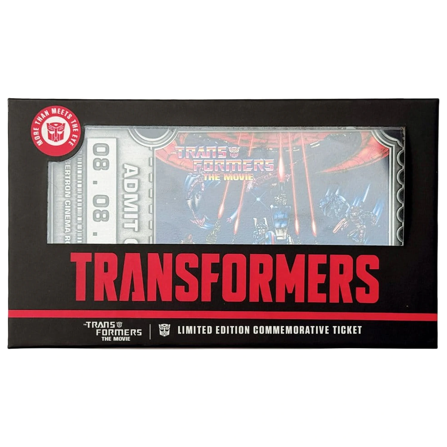 Transformers Replika The Movie 40th Anniversary Movie Ticket omejena izdaja 9 x 16 cm fotografija izdelka