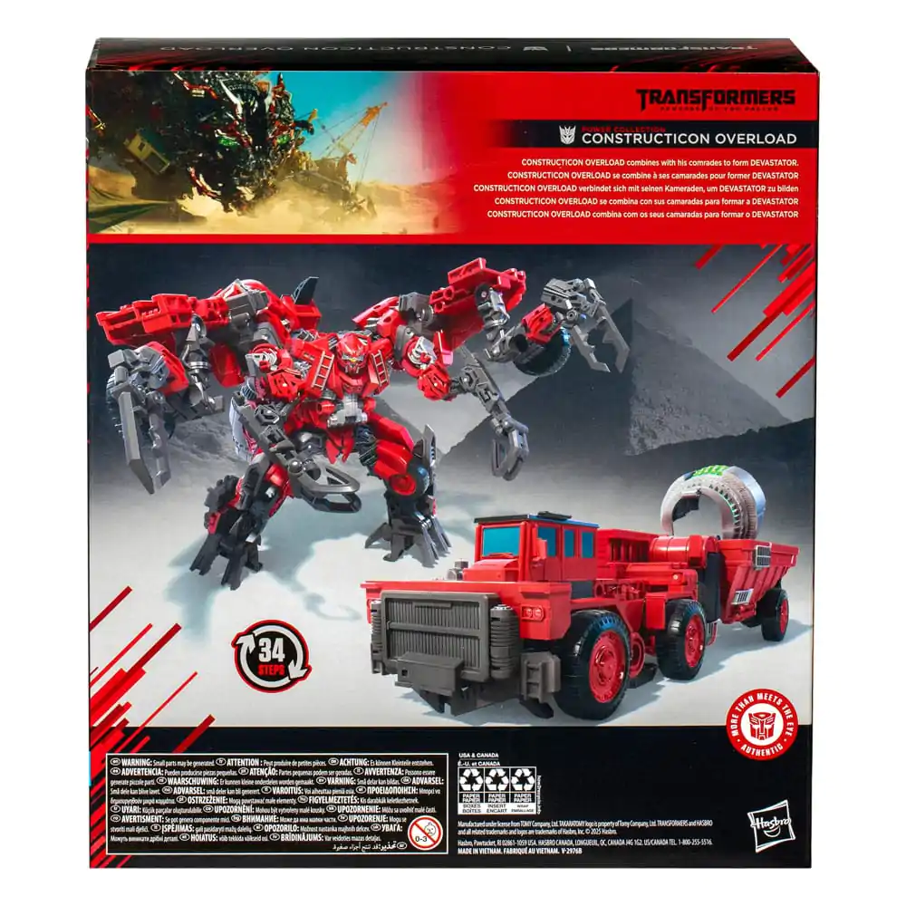 Transformers: Revenge of the Fallen Studio Series Leader Class akcijska figura Power Collection Constructicon Overload 22 cm fotografija izdelka