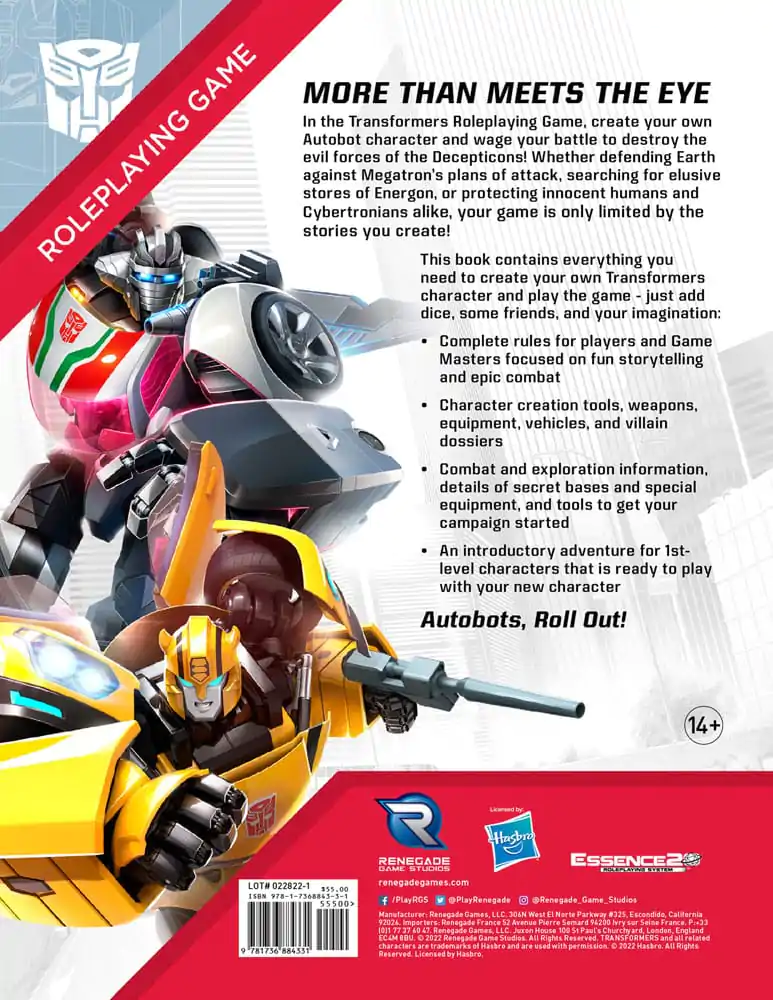 Transformers RPG Osnovna Pravilnik *Englische Version* fotografija izdelka