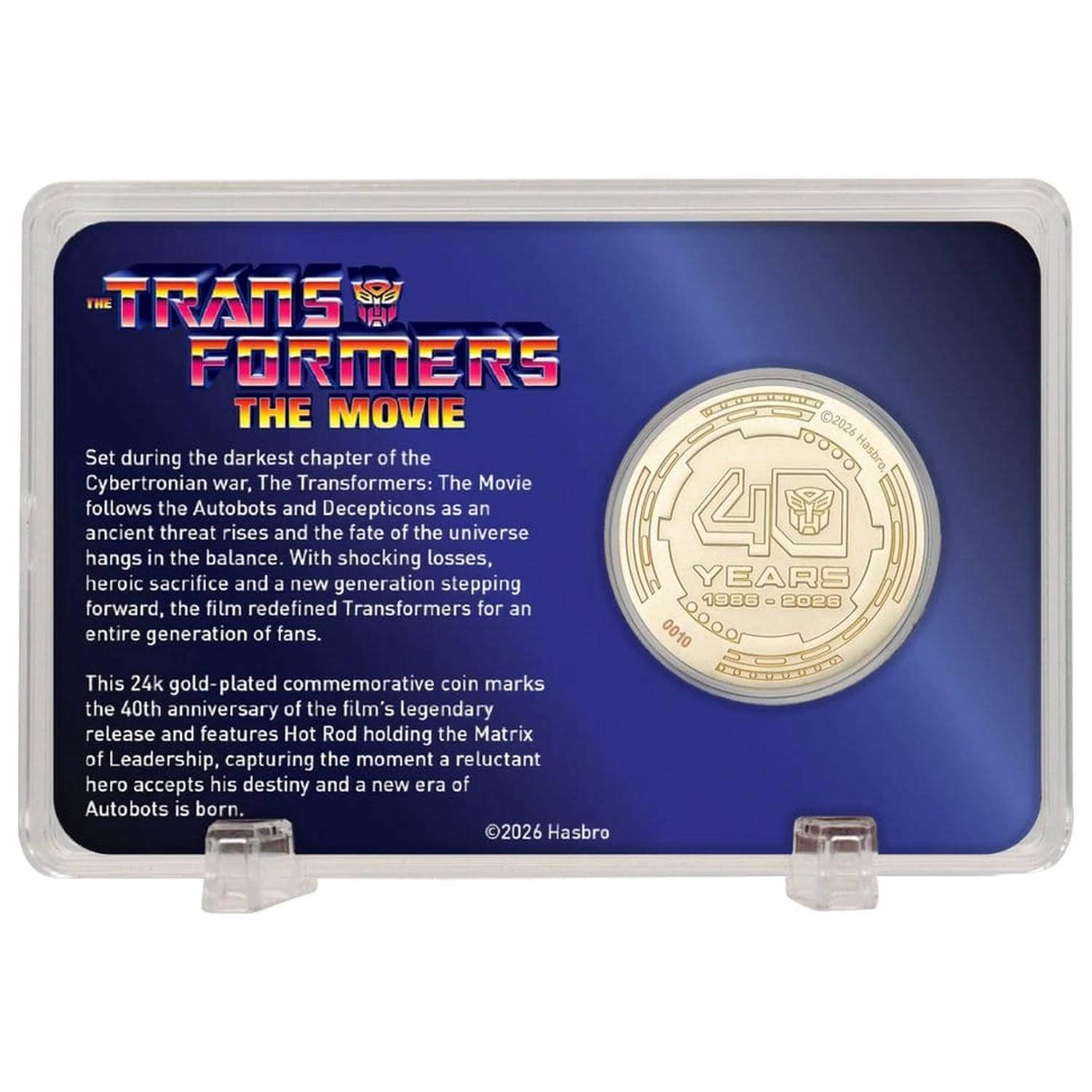 Transformers Zbirateljski kovanec The Movie 40th Anniversary Limited Edition 24k Gold Plated fotografija izdelka