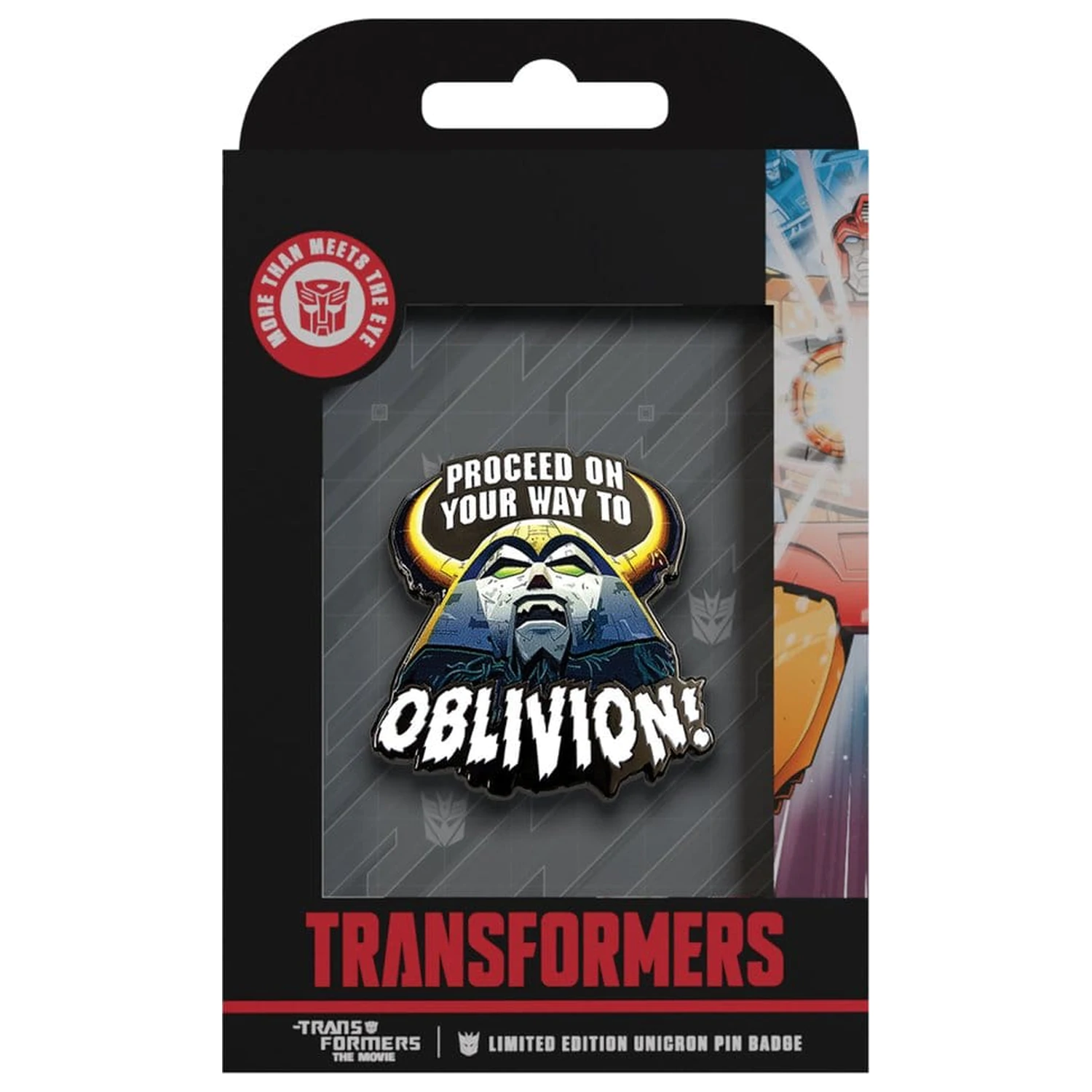 Transformers Pin Badge The Movie 40. obletnica Unicron Limited Edition fotografija izdelka